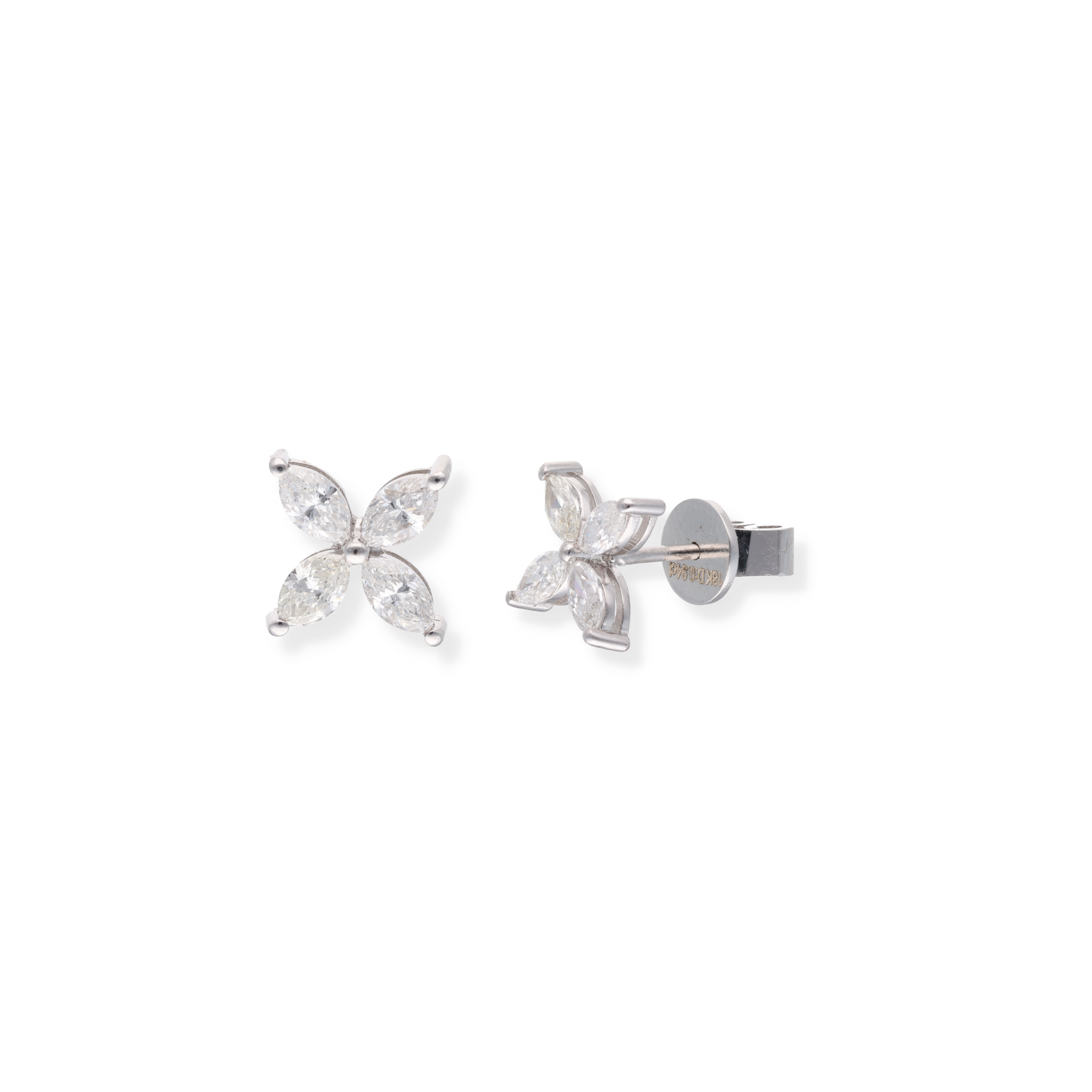 WHITE DIAMOND STUD EARRINGS