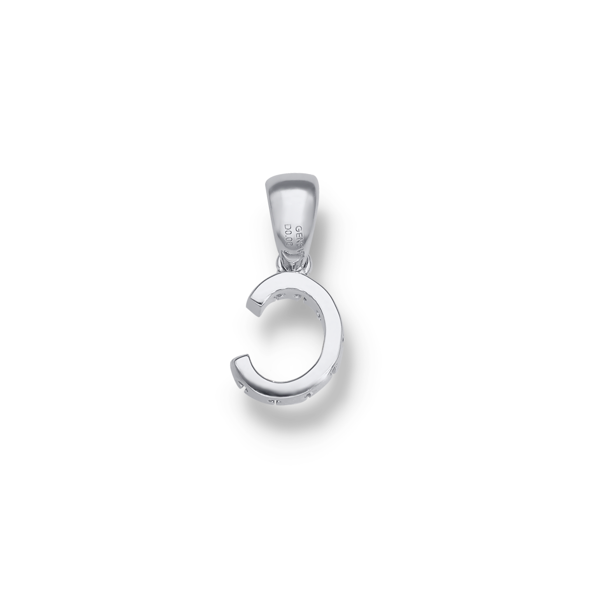 WHITE DIAMOND INITIAL PENDANT