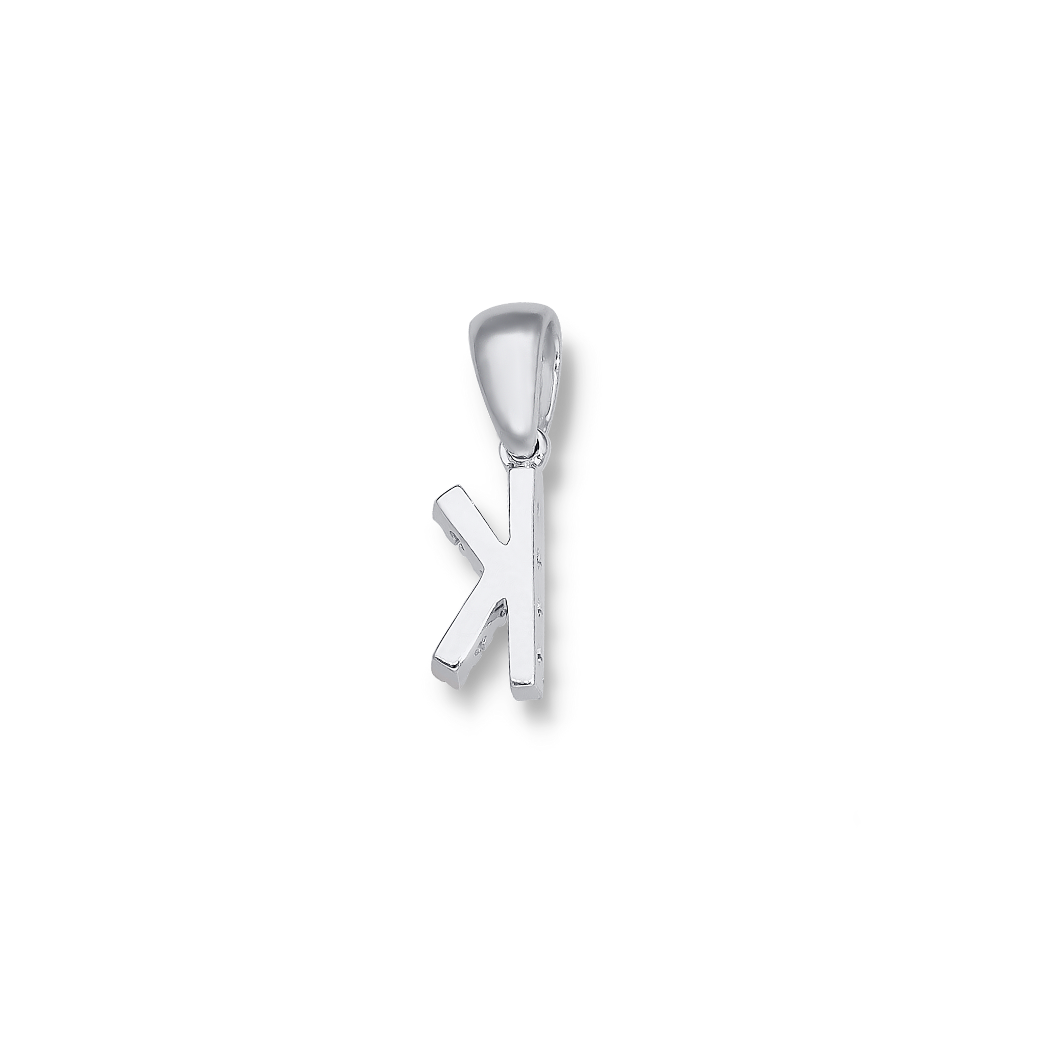 WHITE DIAMOND INITIAL PENDANT