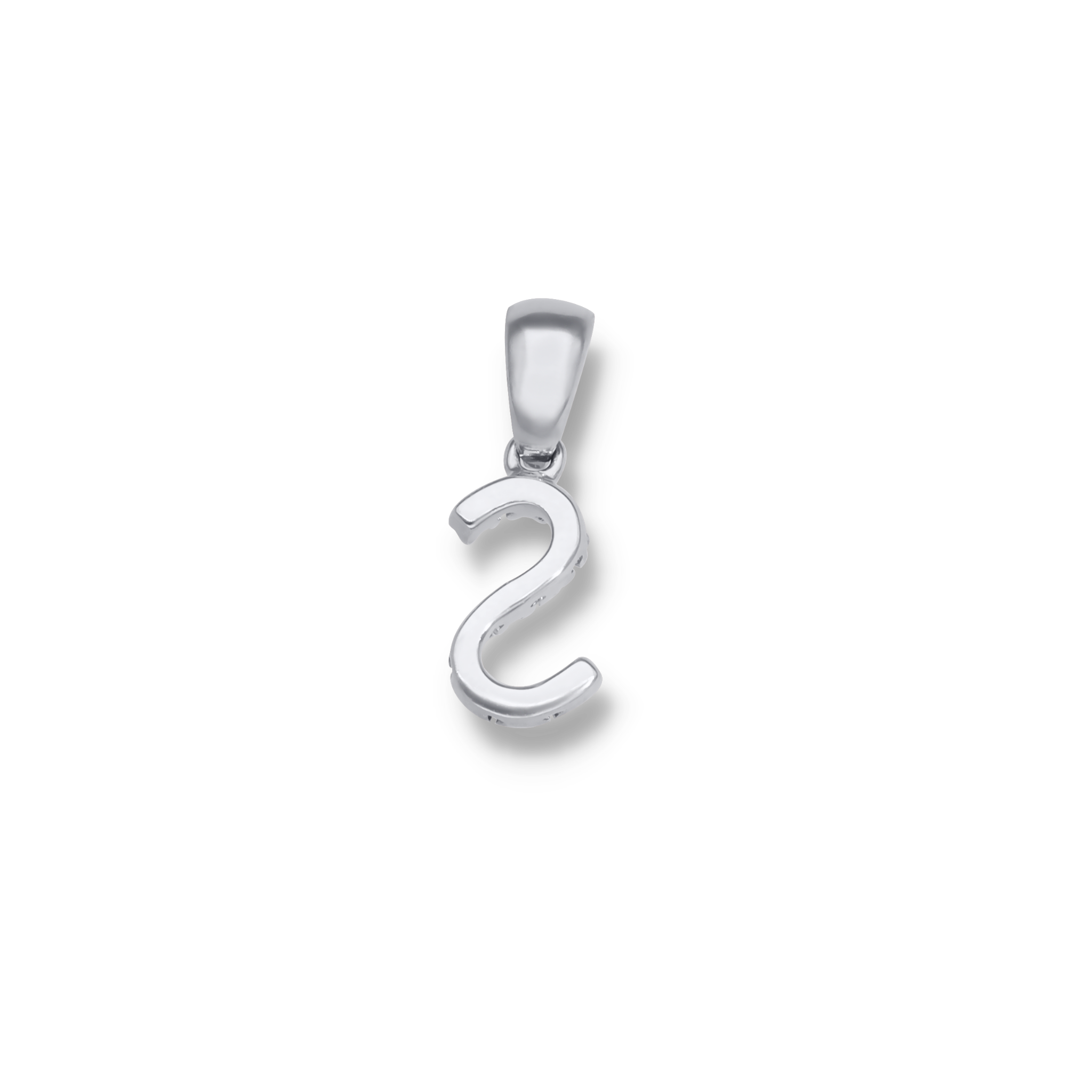 WHITE DIAMOND INITIAL PENDANT