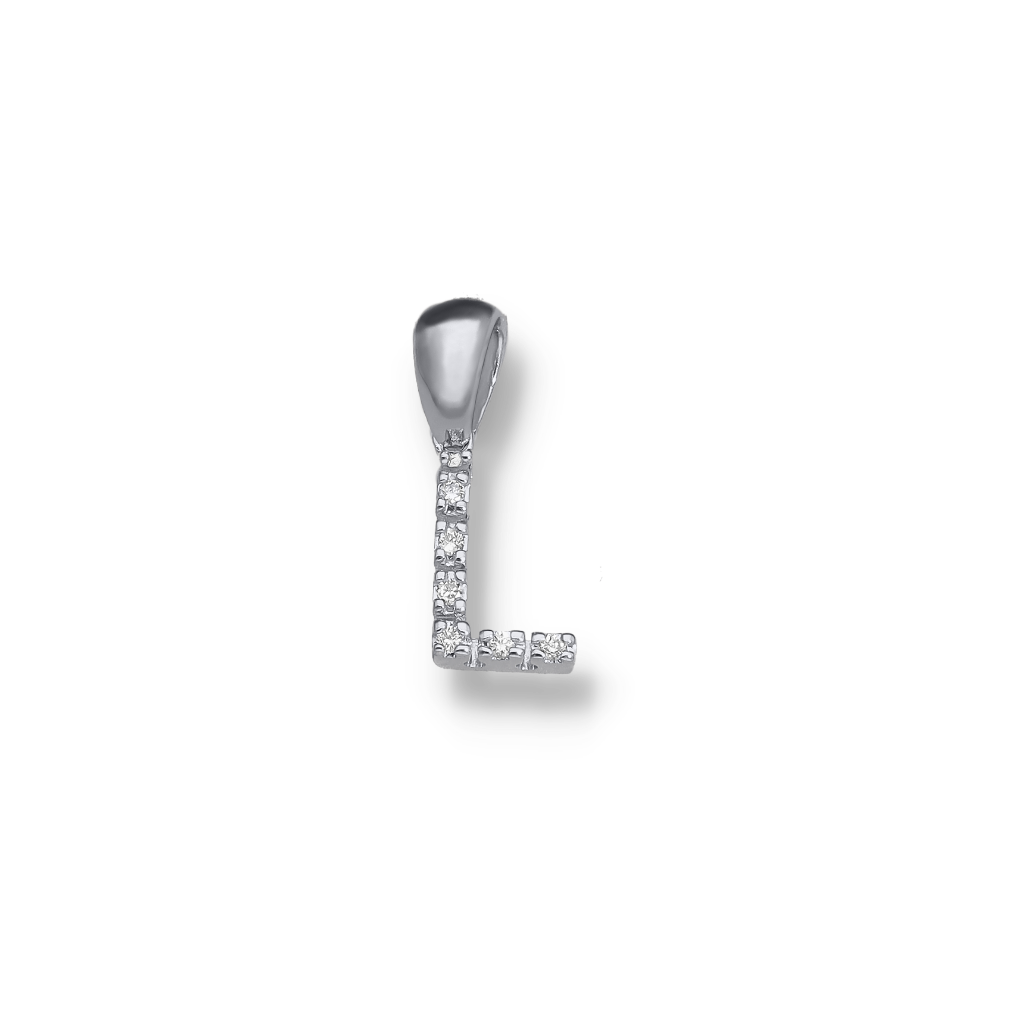 WHITE DIAMOND INITIAL PENDANT