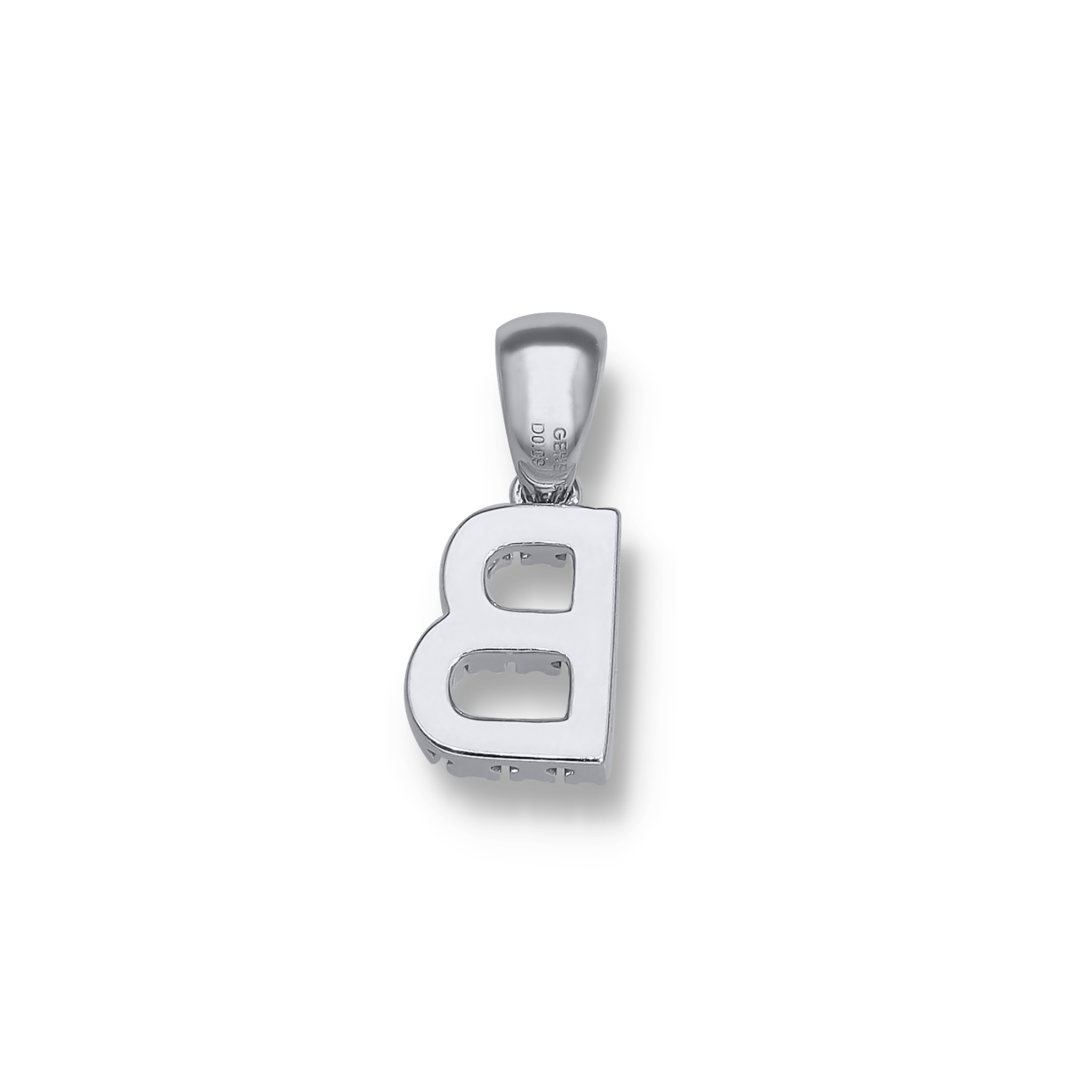 WHITE DIAMOND INITIAL PENDANT
