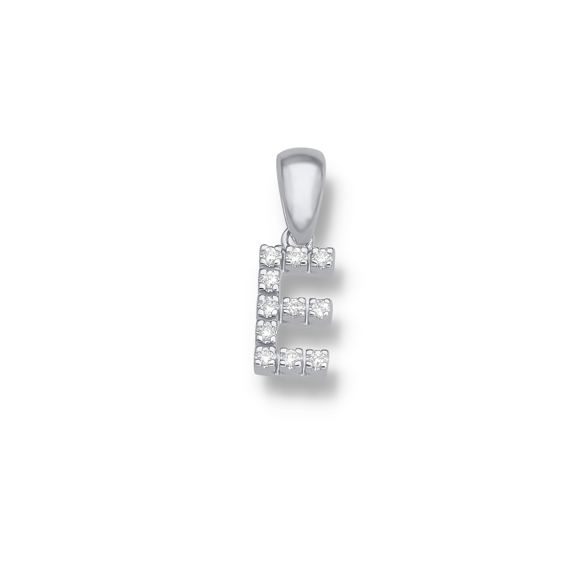 WHITE DIAMOND INITIAL PENDANT