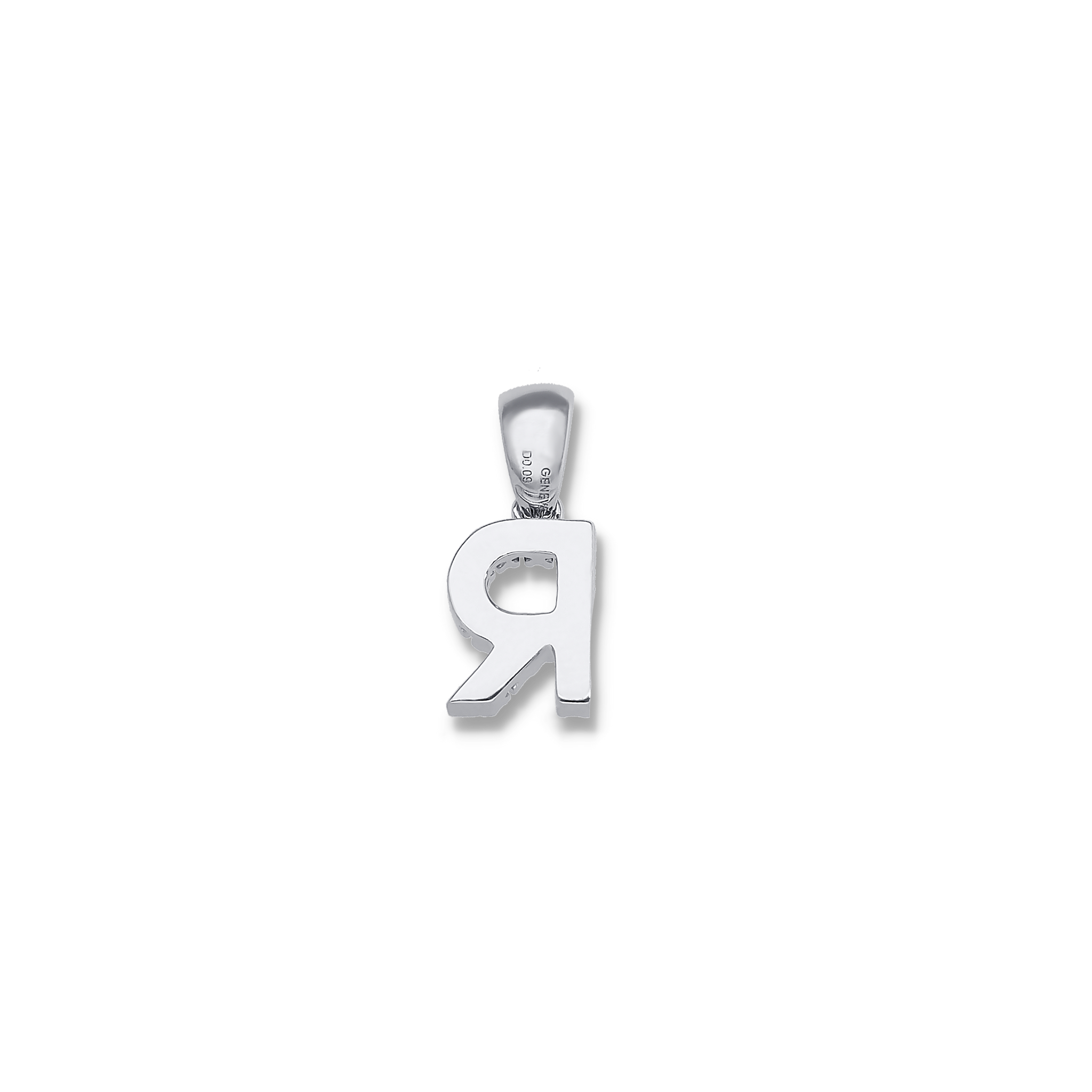 WHITE DIAMOND INITIAL PENDANT
