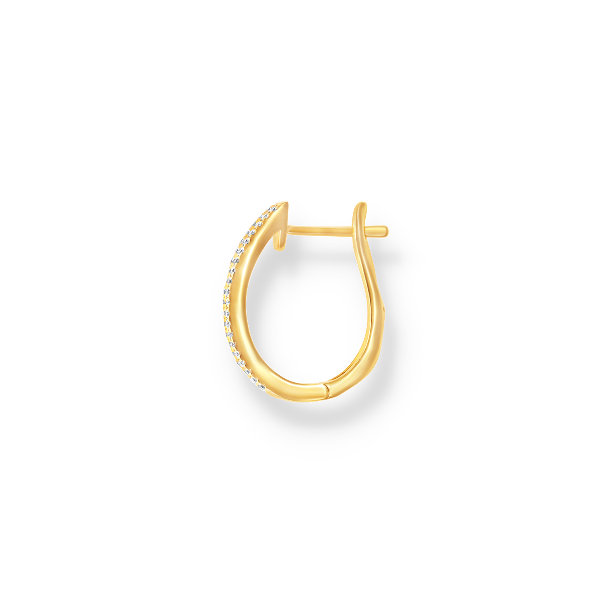 WHITE DIAMOND HOOP EARRINGS