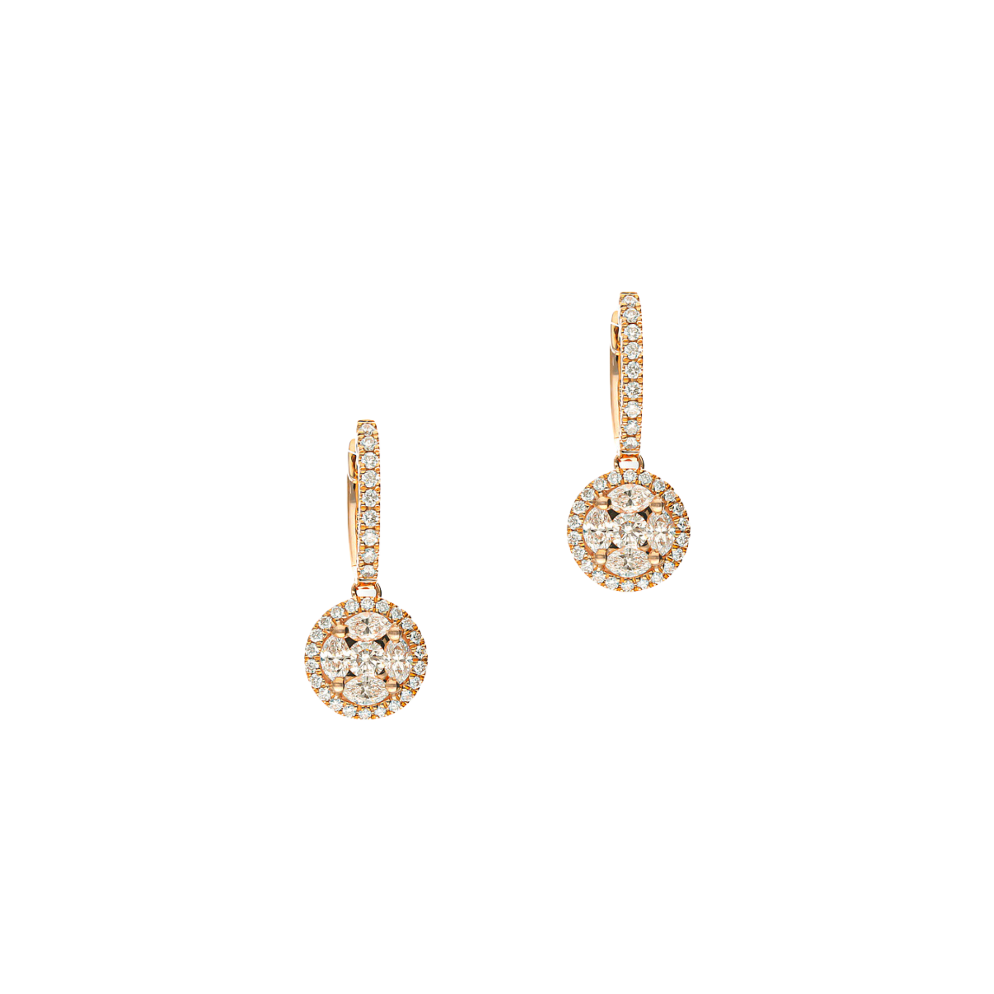 WHITE DIAMOND DROP EARRINGS