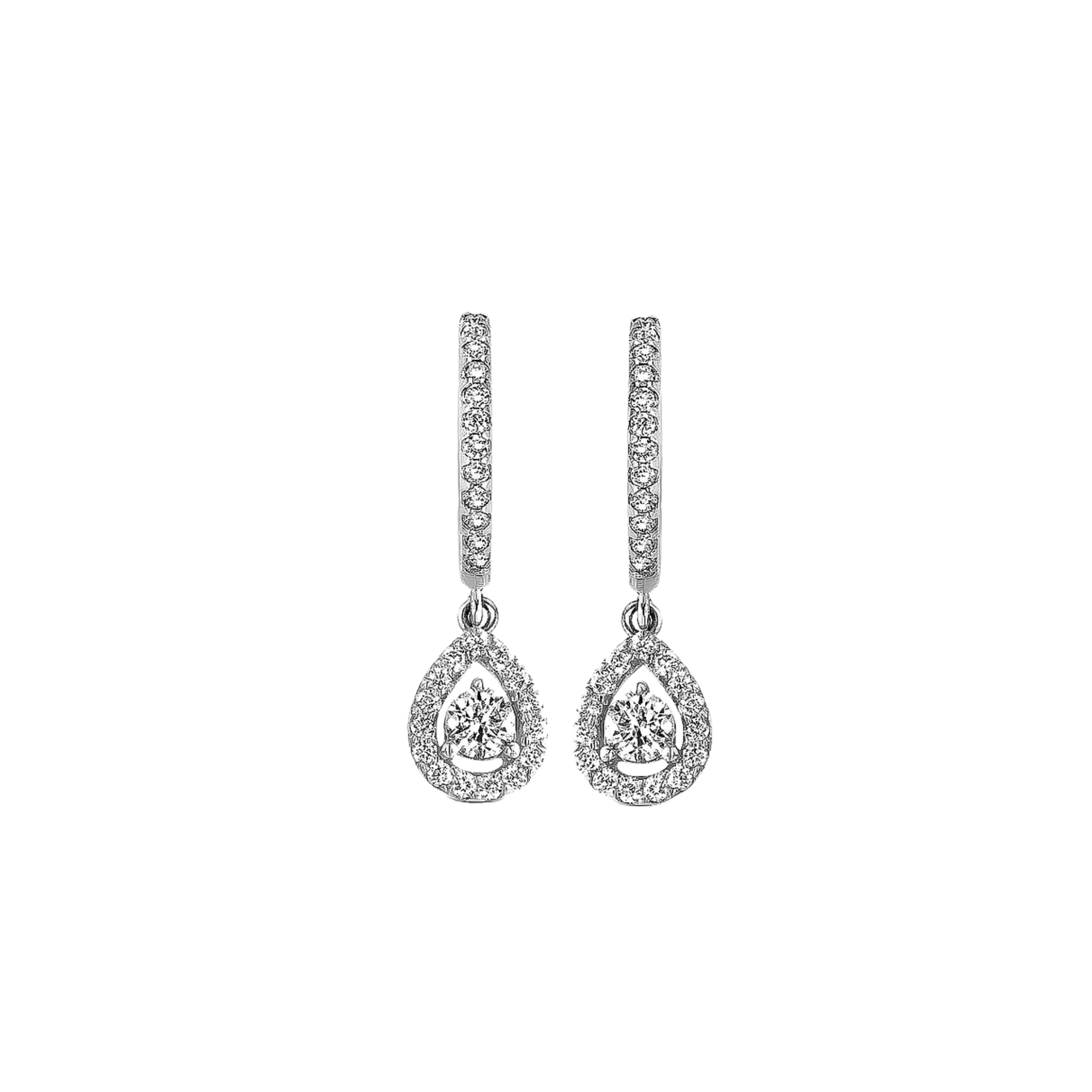 WHITE DIAMOND DROP EARRINGS