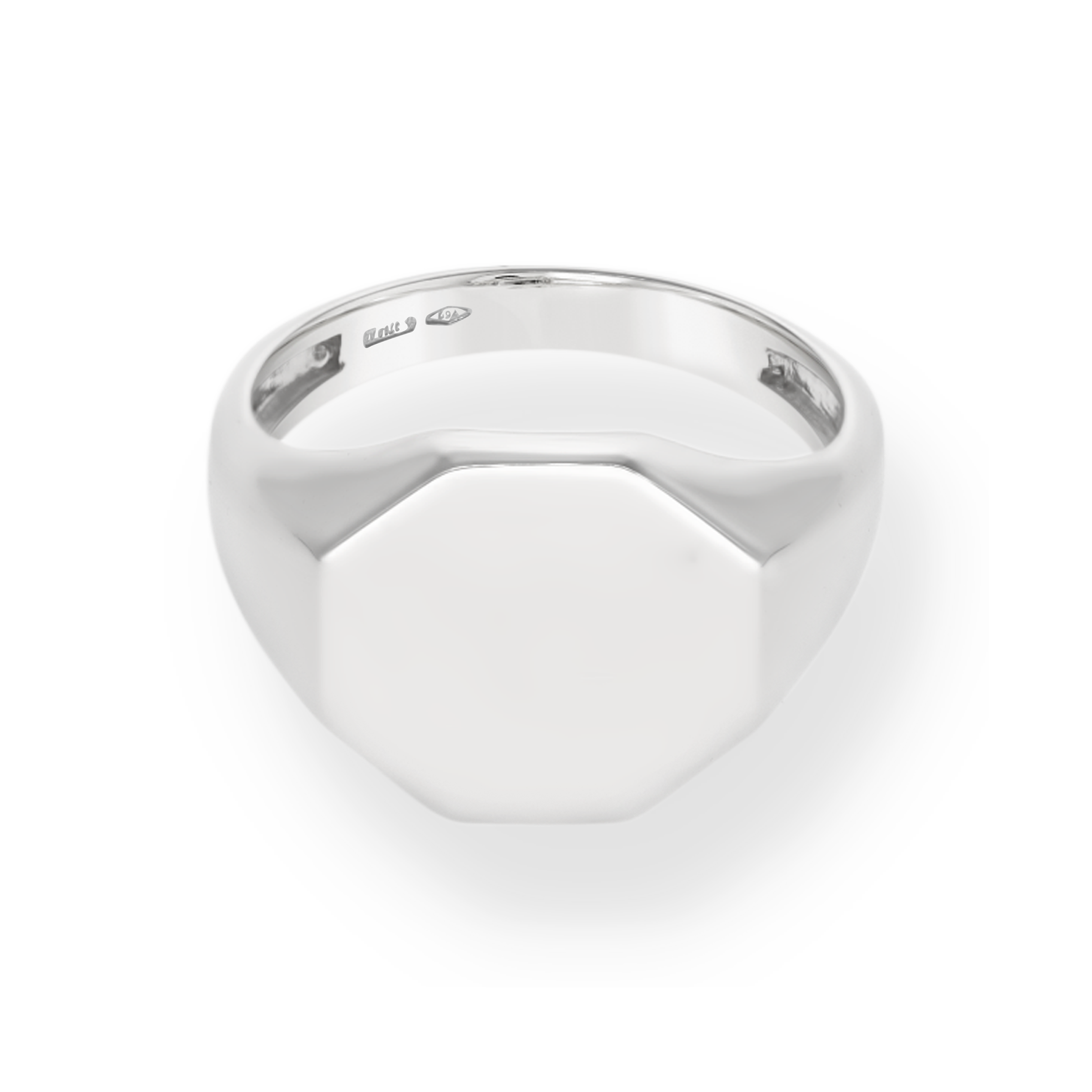 WHITE GOLD SIGNET RING