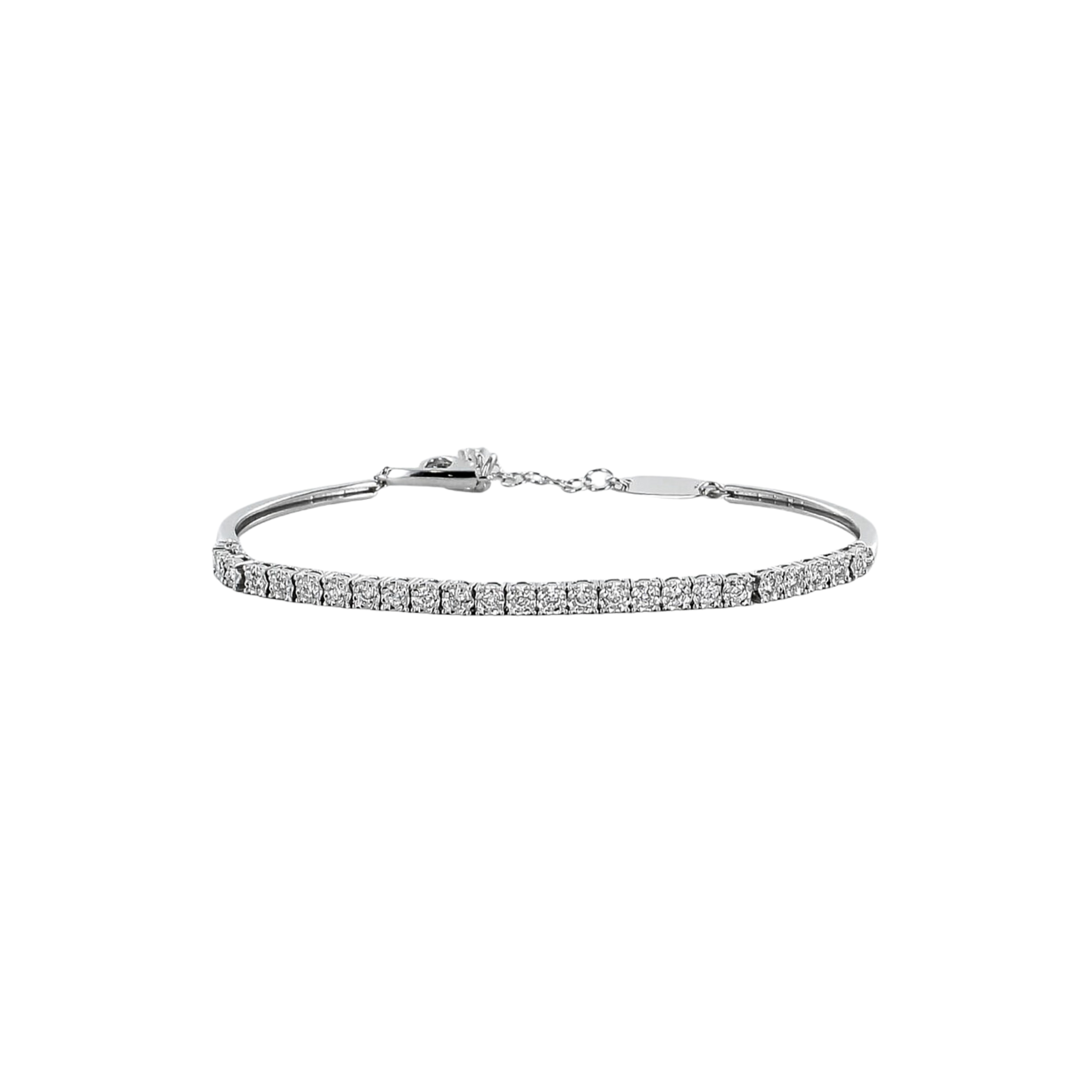 WHITE DIAMOND BANGLE BRACELET