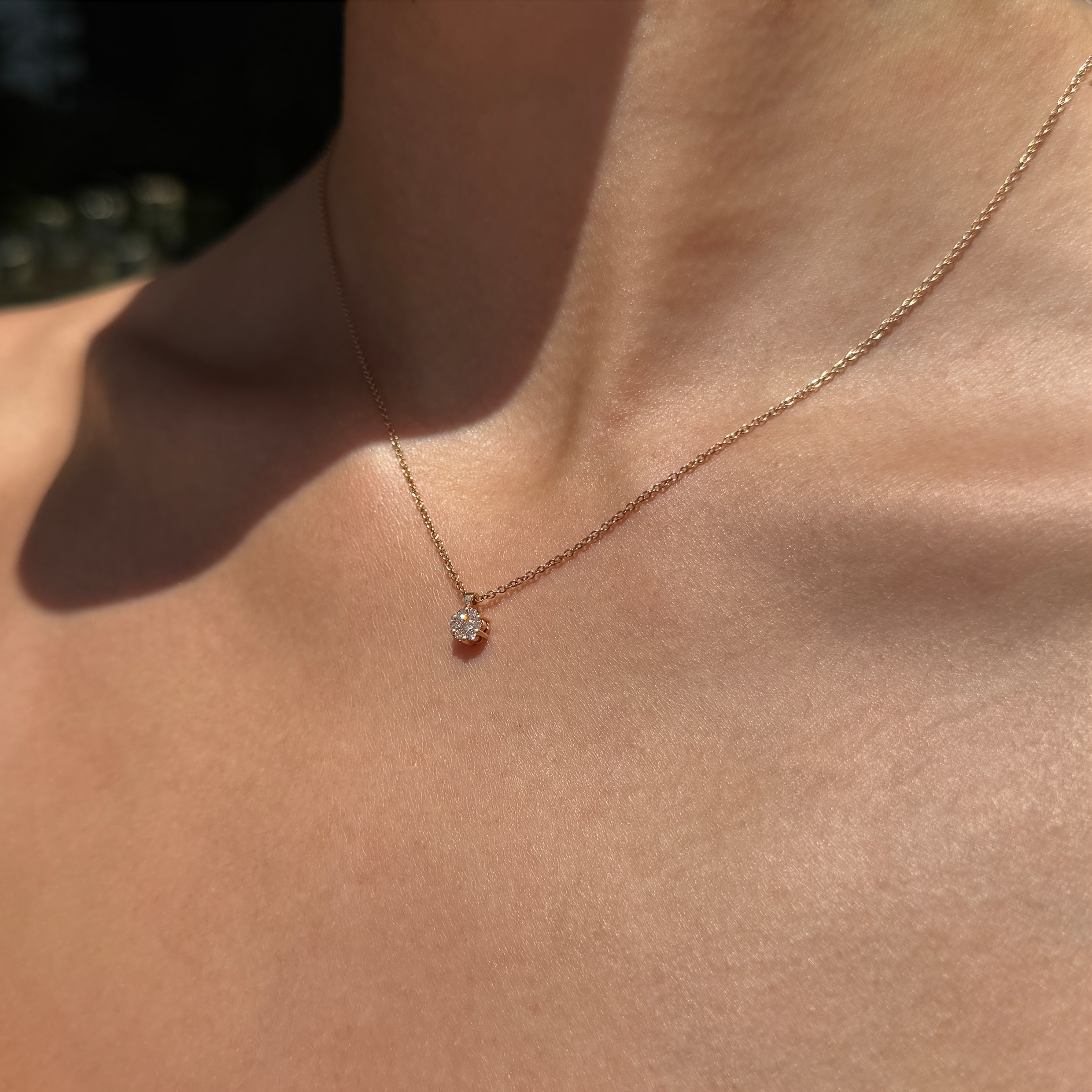 DIAMOND CLUSTER NECKLACE