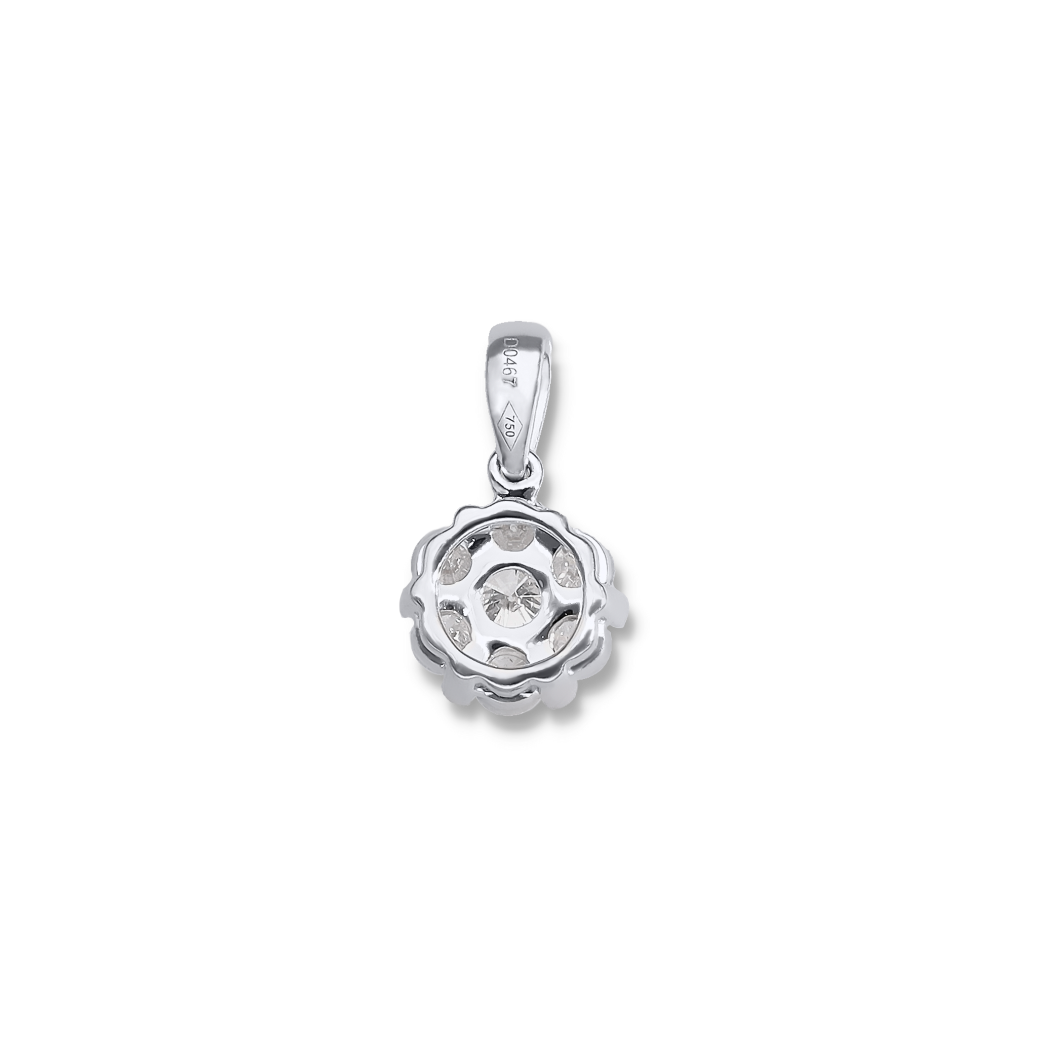 WHITE DIAMOND CLUSTER PENDANT