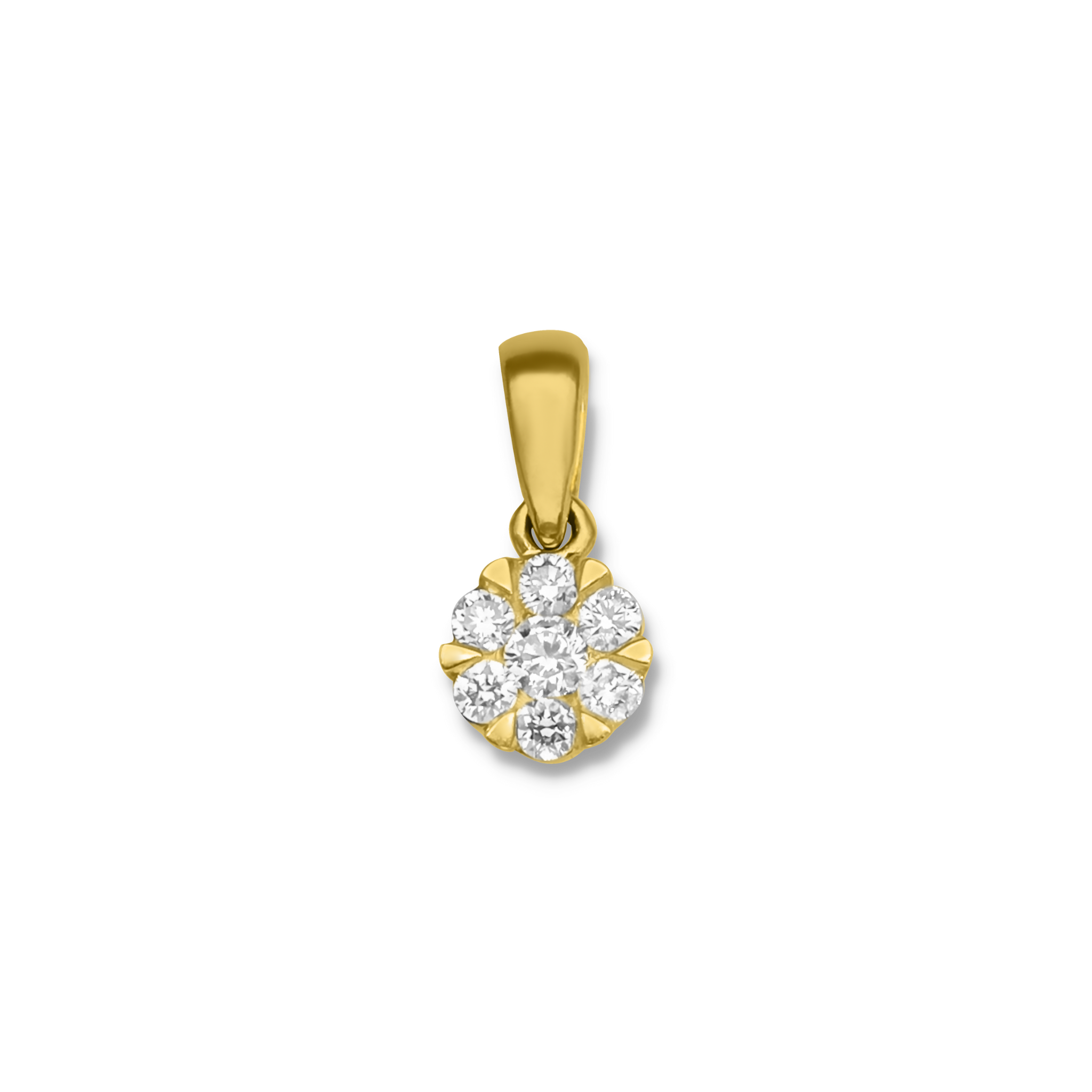 WHITE DIAMOND CLUSTER PENDANT