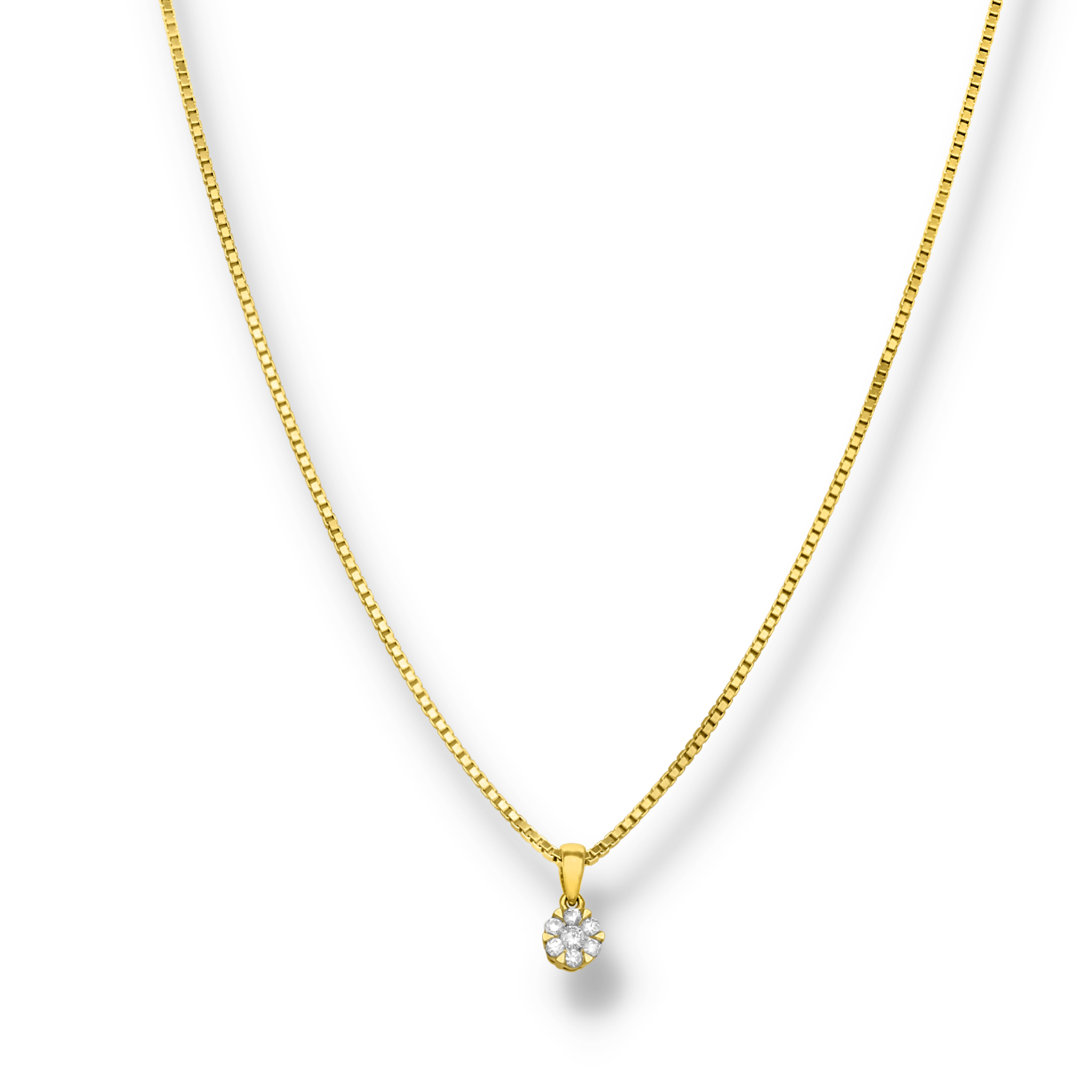 WHITE DIAMOND CLUSTER PENDANT