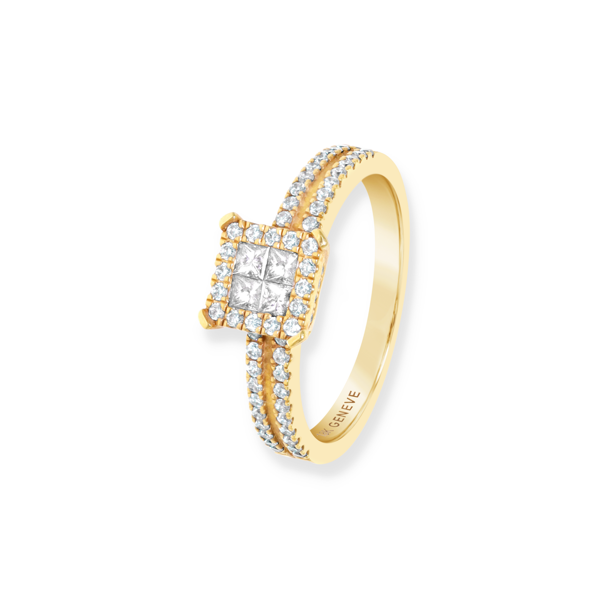 WHITE DIAMOND CLUSTER RING