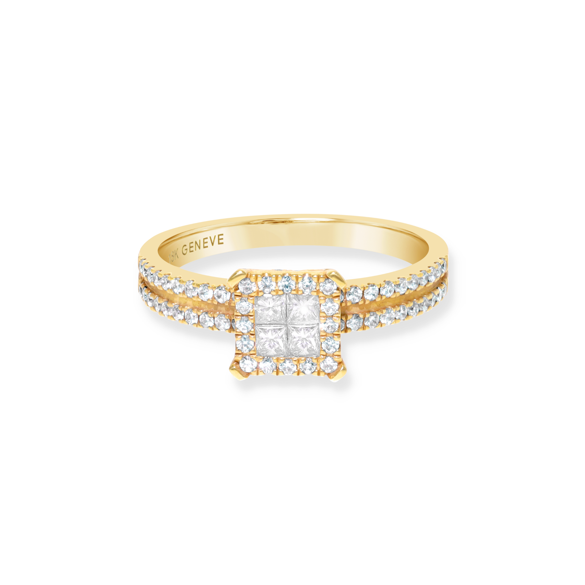 WHITE DIAMOND CLUSTER RING
