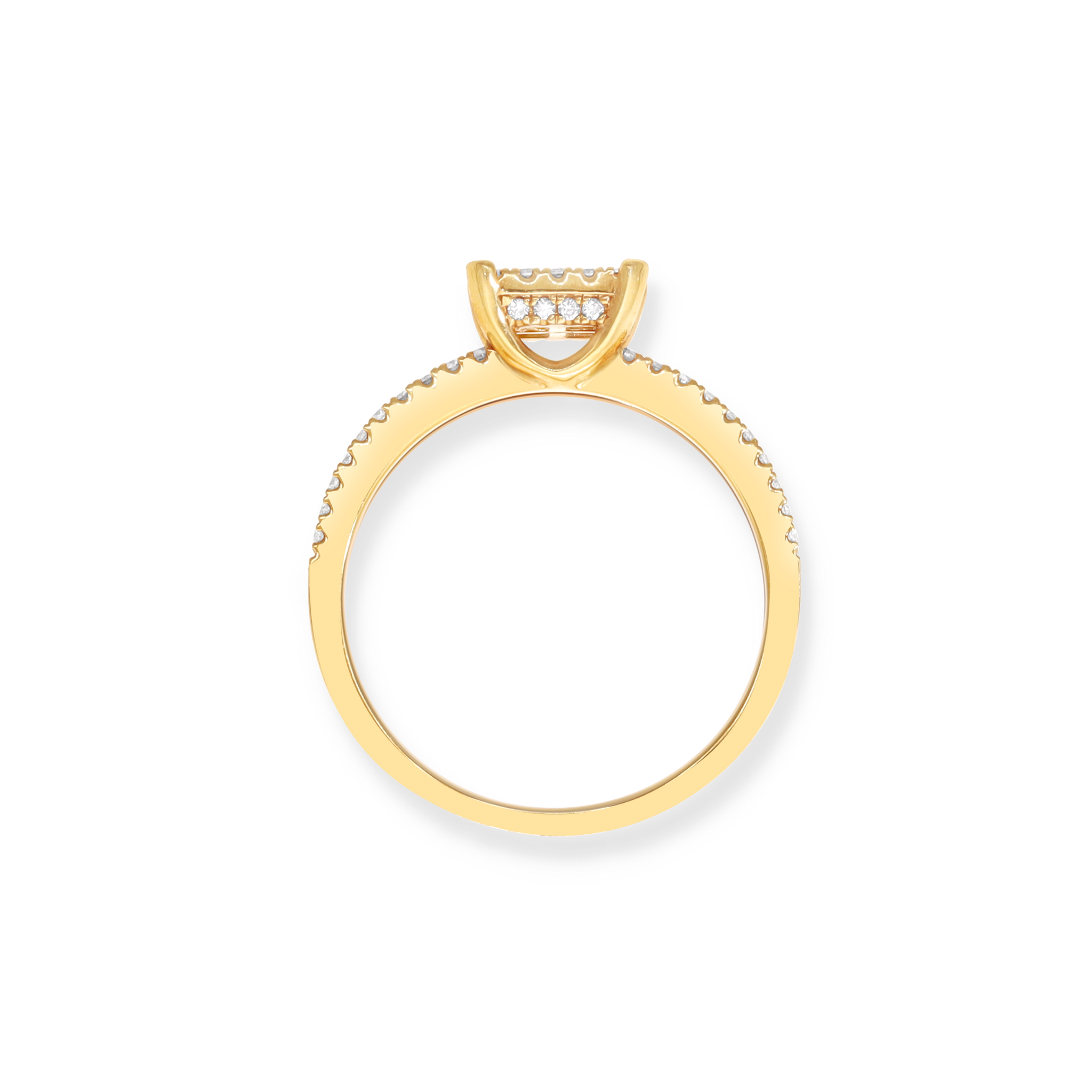 WHITE DIAMOND CLUSTER RING