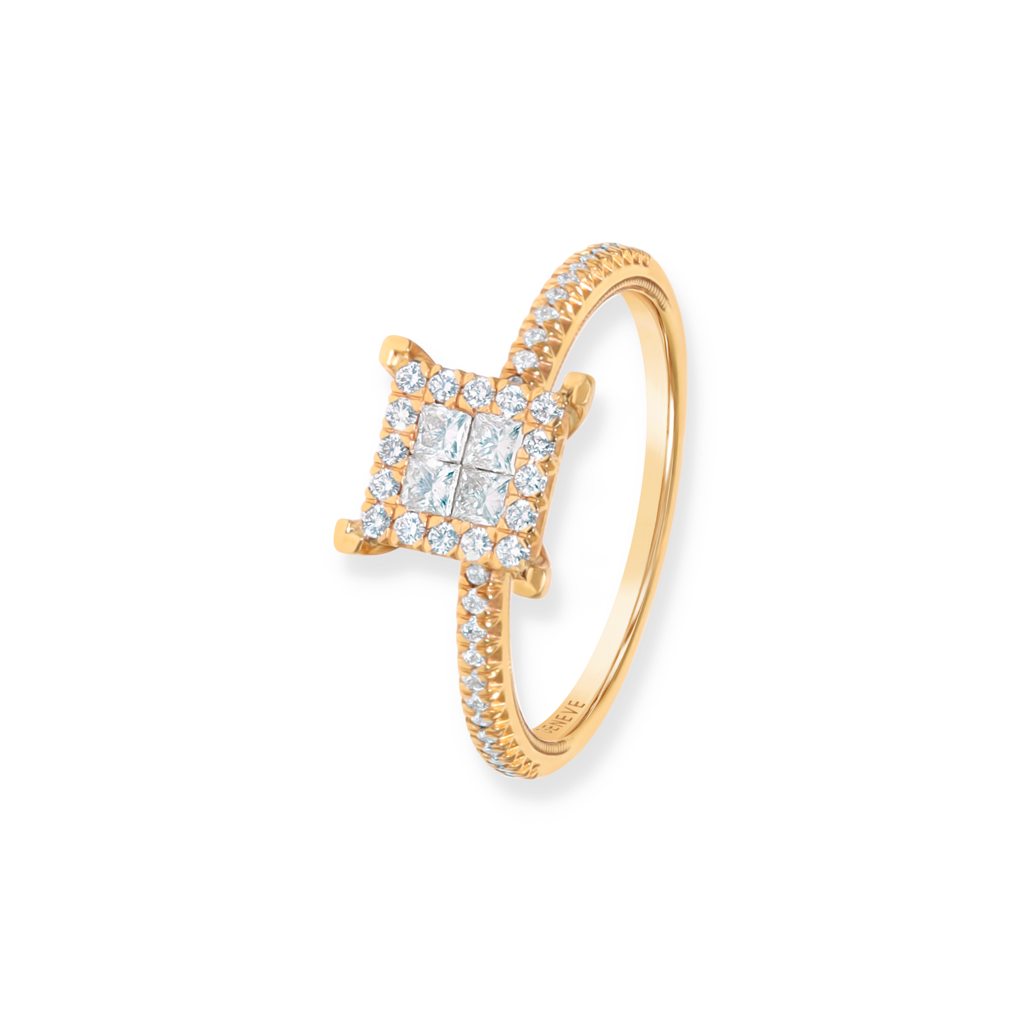 WHITE DIAMOND CLUSTER RING