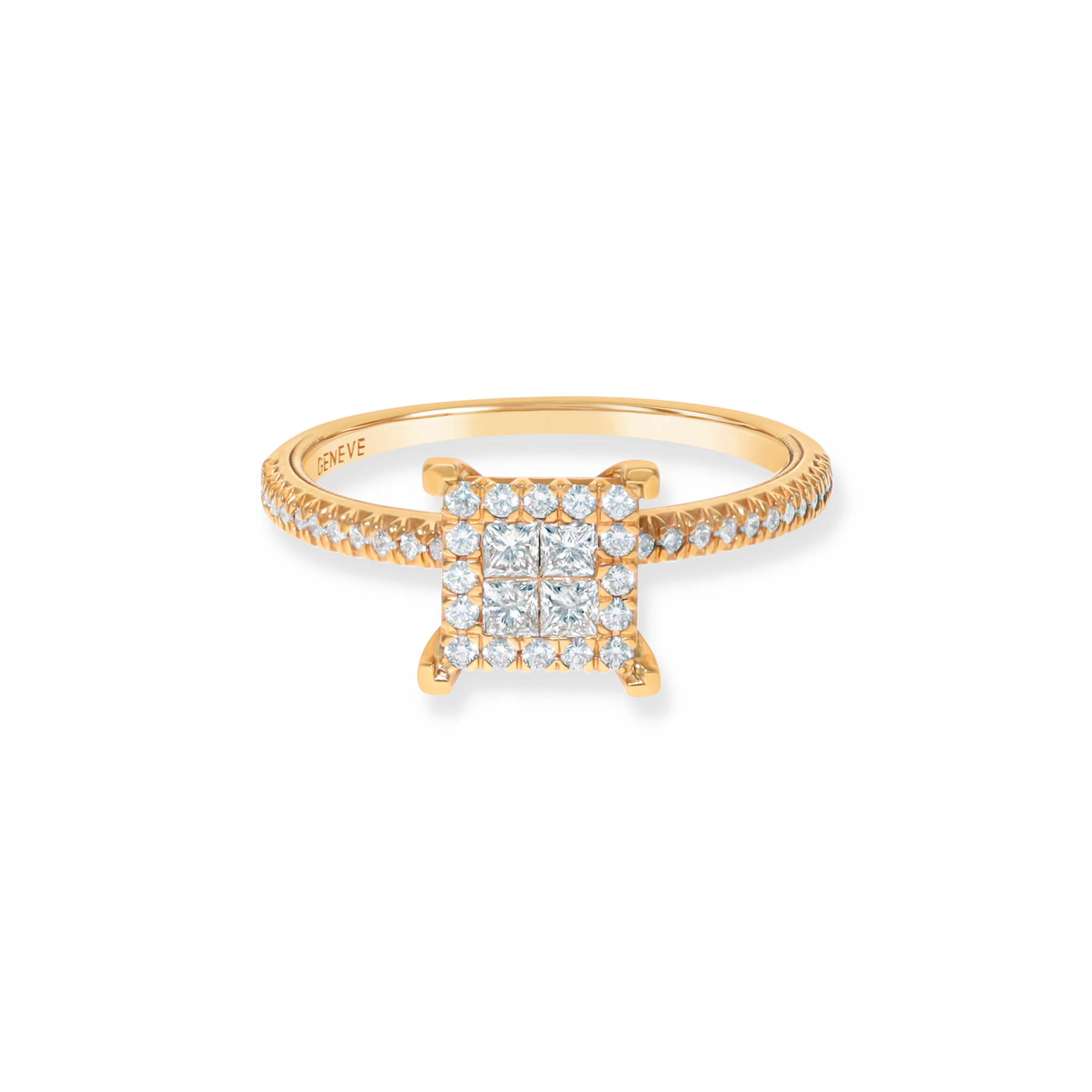 WHITE DIAMOND CLUSTER RING
