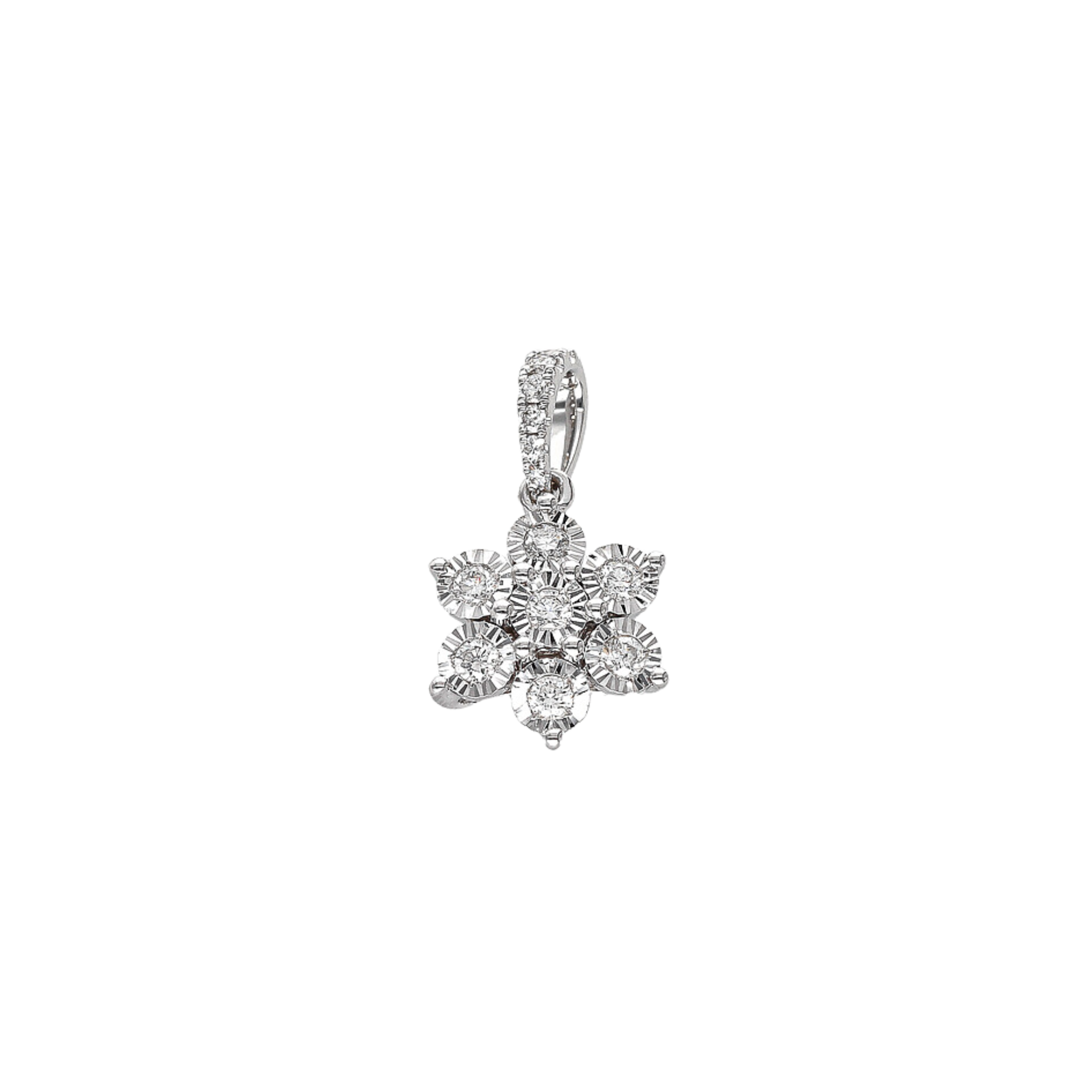WHITE DIAMOND CLUSTER PENDANT
