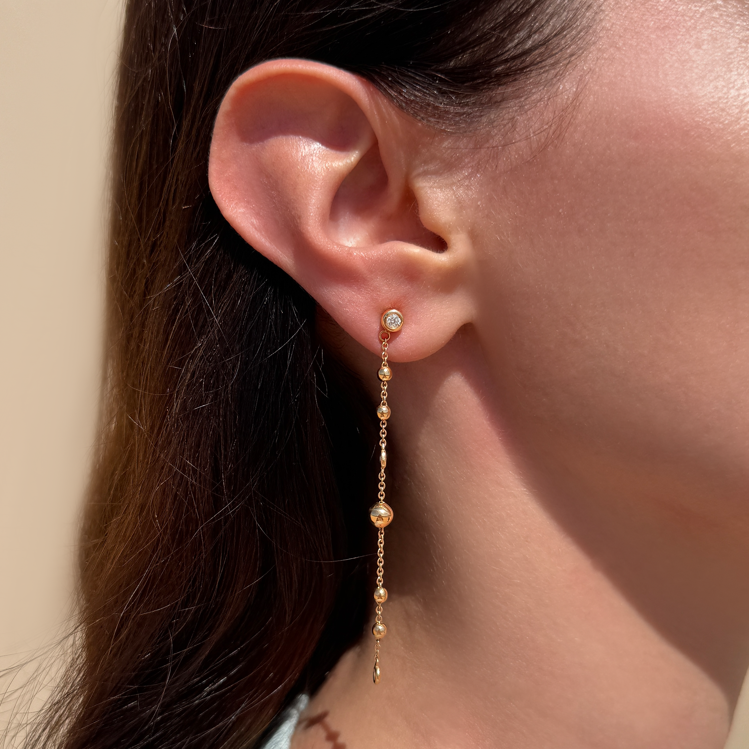 WHITE DIAMOND DROP EARRINGS