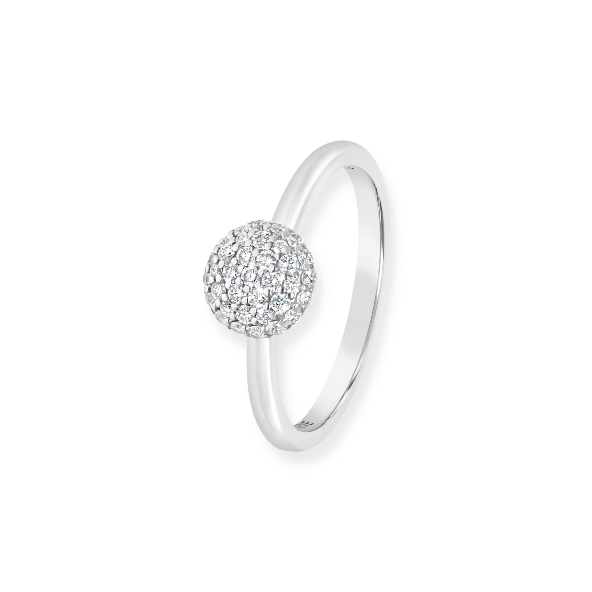 WHITE DIAMOND CLUSTER RING