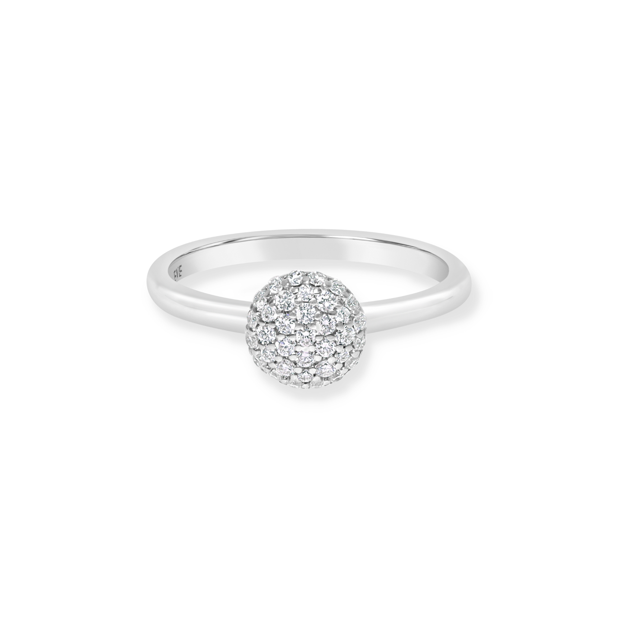 WHITE DIAMOND CLUSTER RING