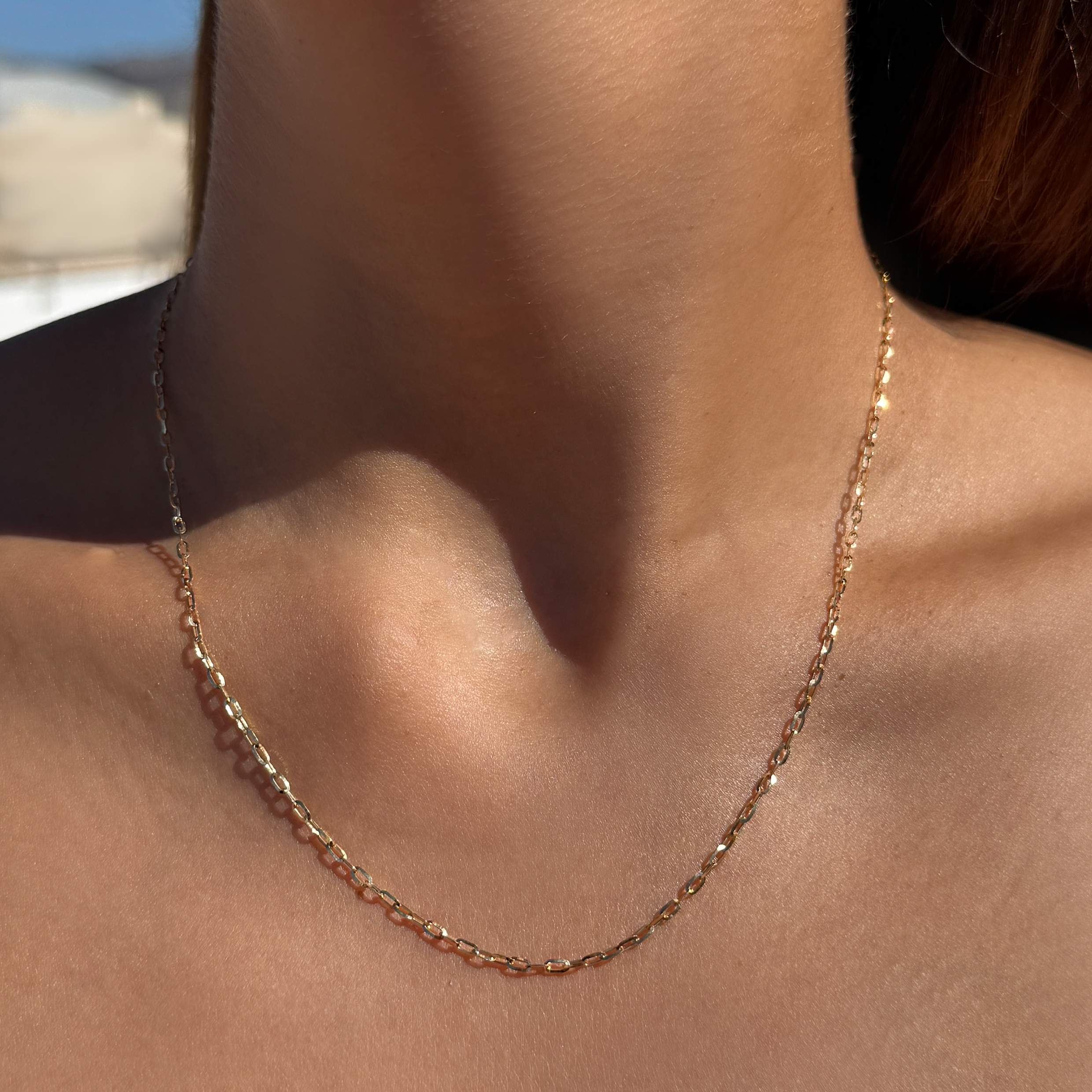 YELLOW GOLD CHAIN NECKLACE