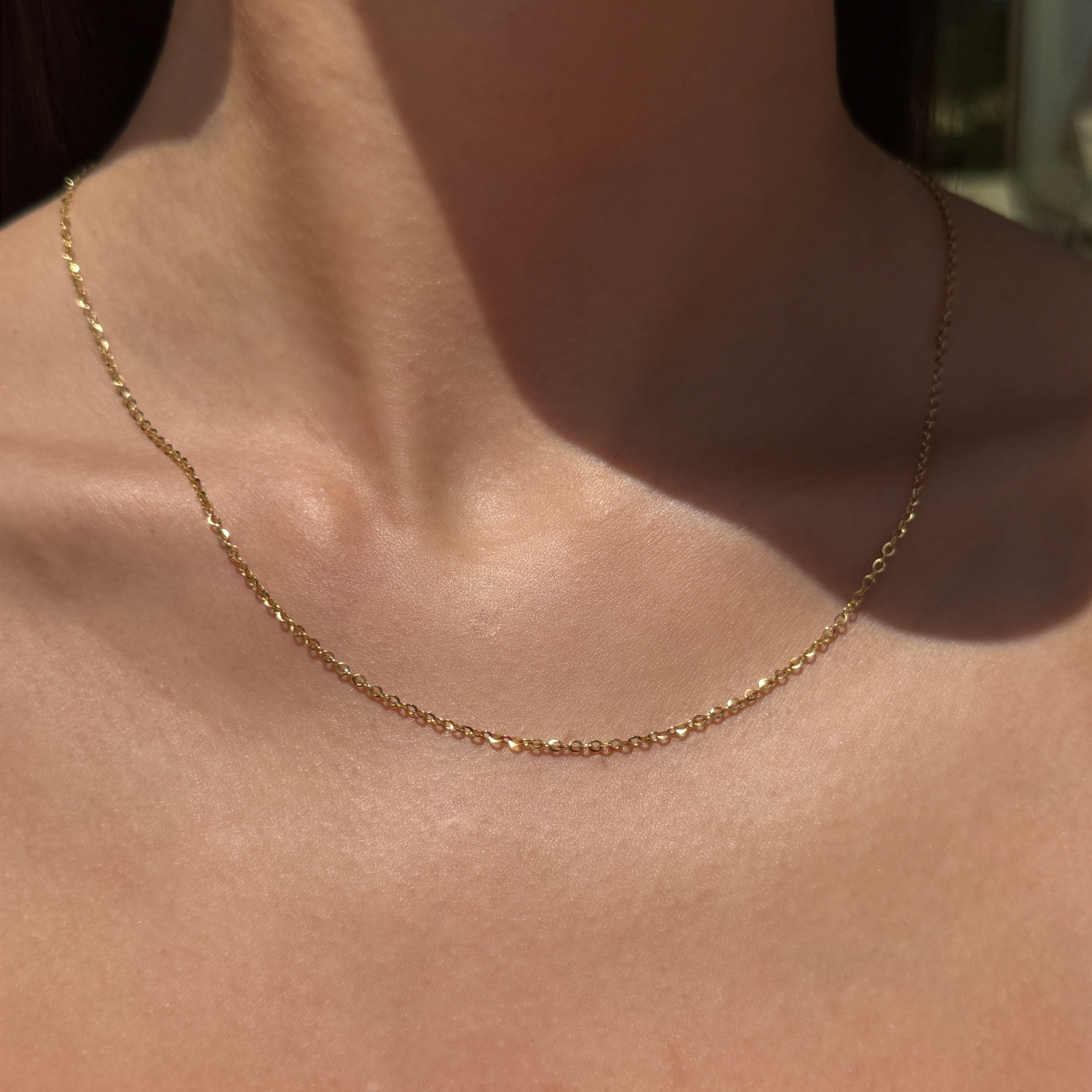 YELLOW GOLD CHAIN NECKLACE