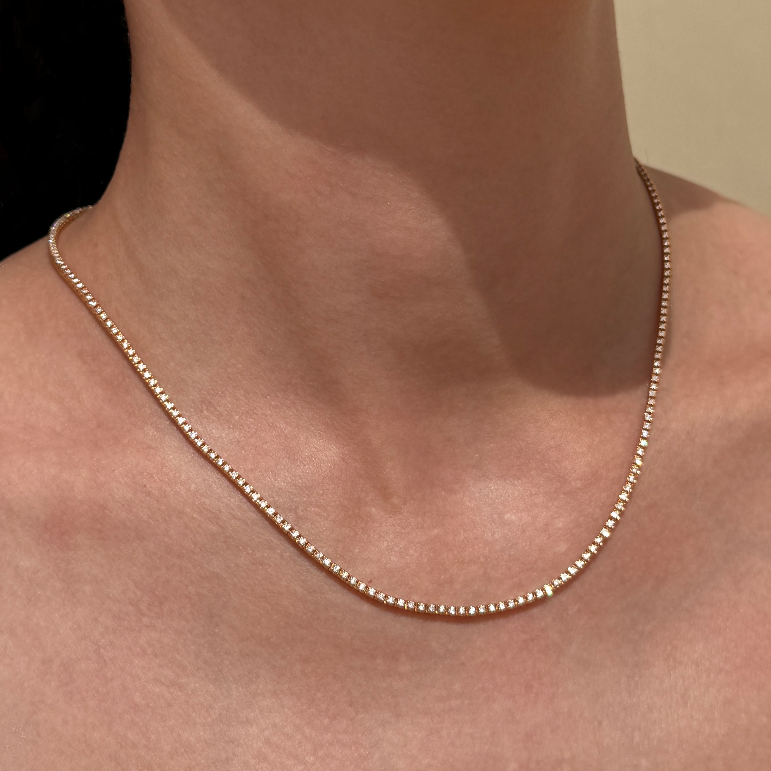 ROSE GOLD TENNIS NECKLACE