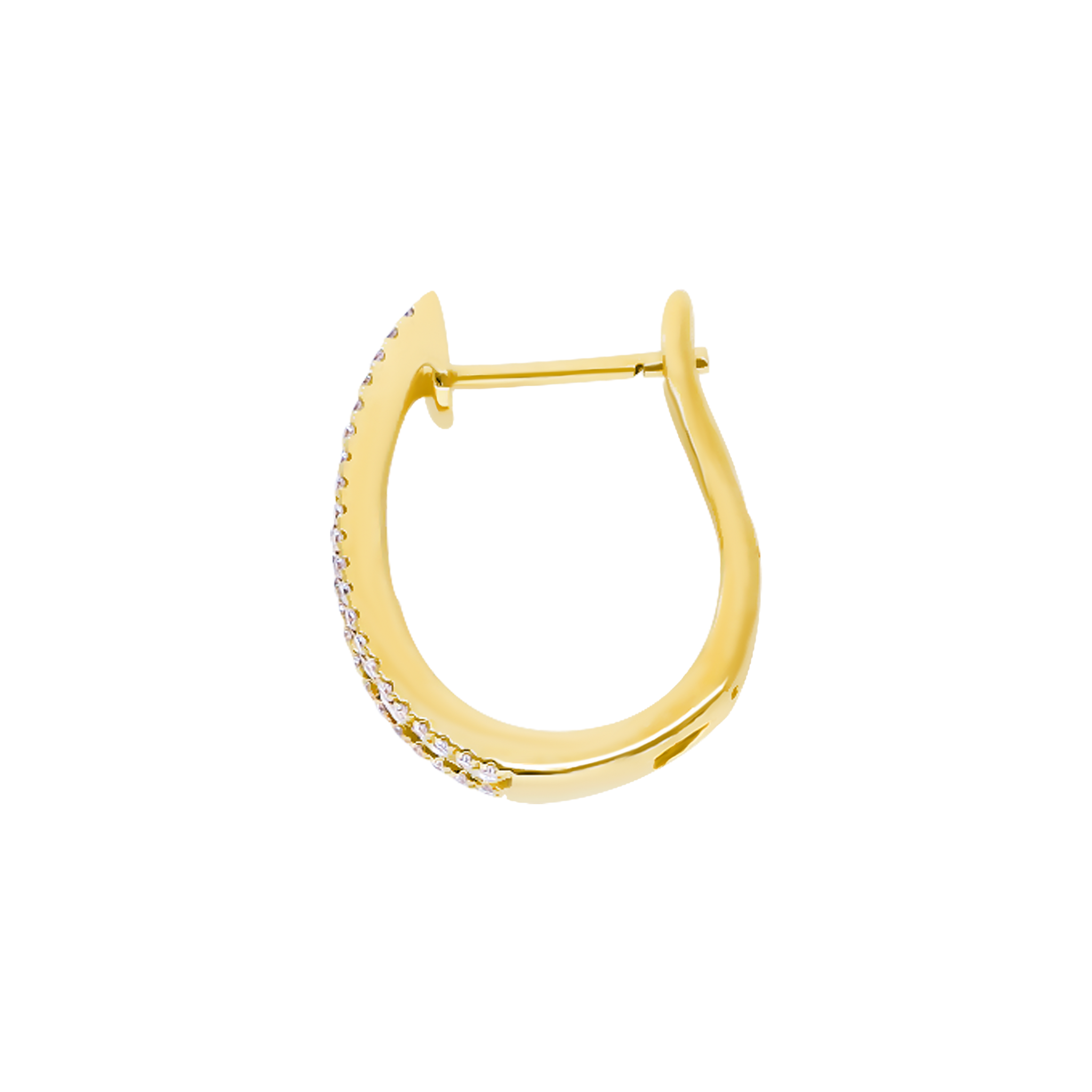 WHITE DIAMOND HOOP EARRINGS