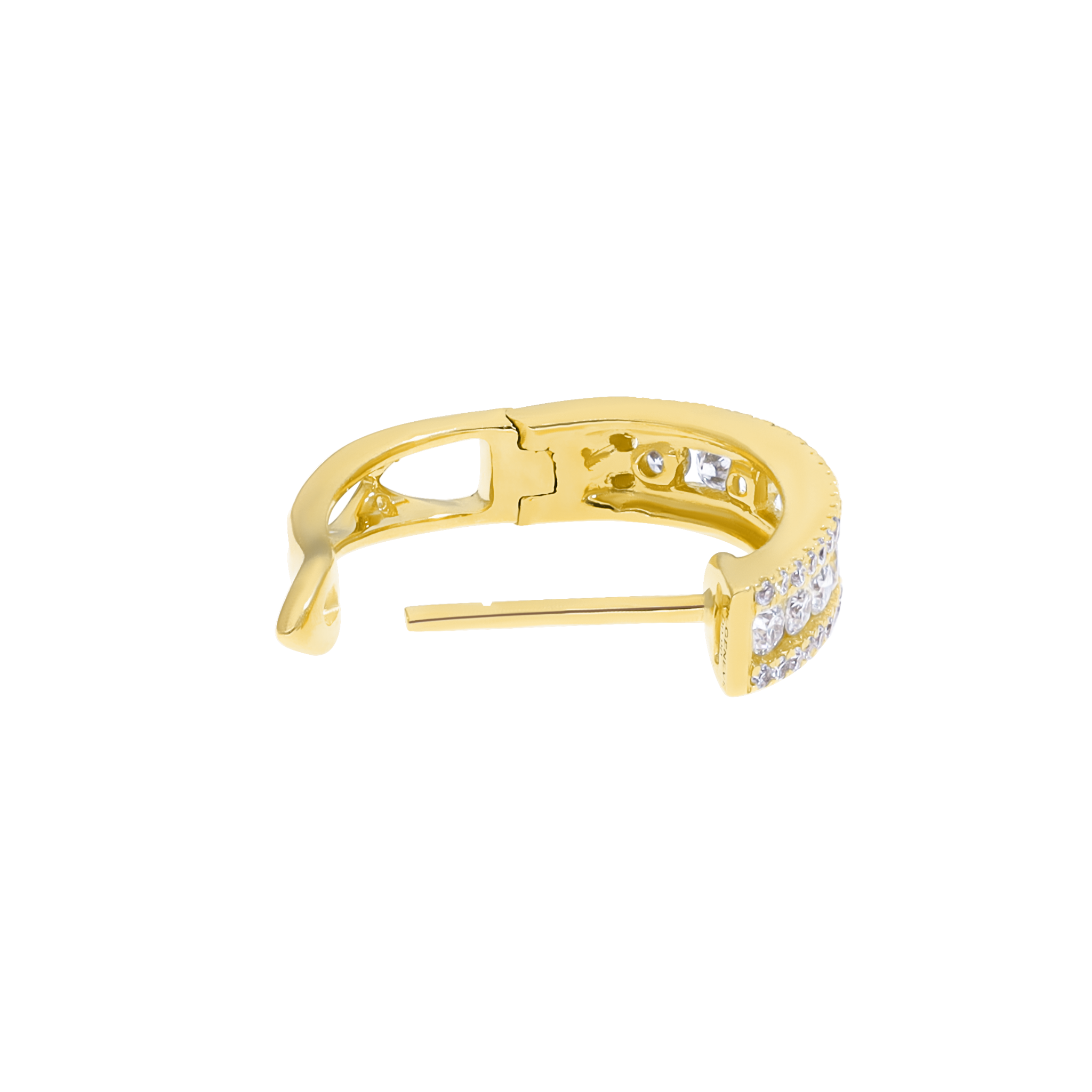 WHITE DIAMOND HOOP EARRINGS