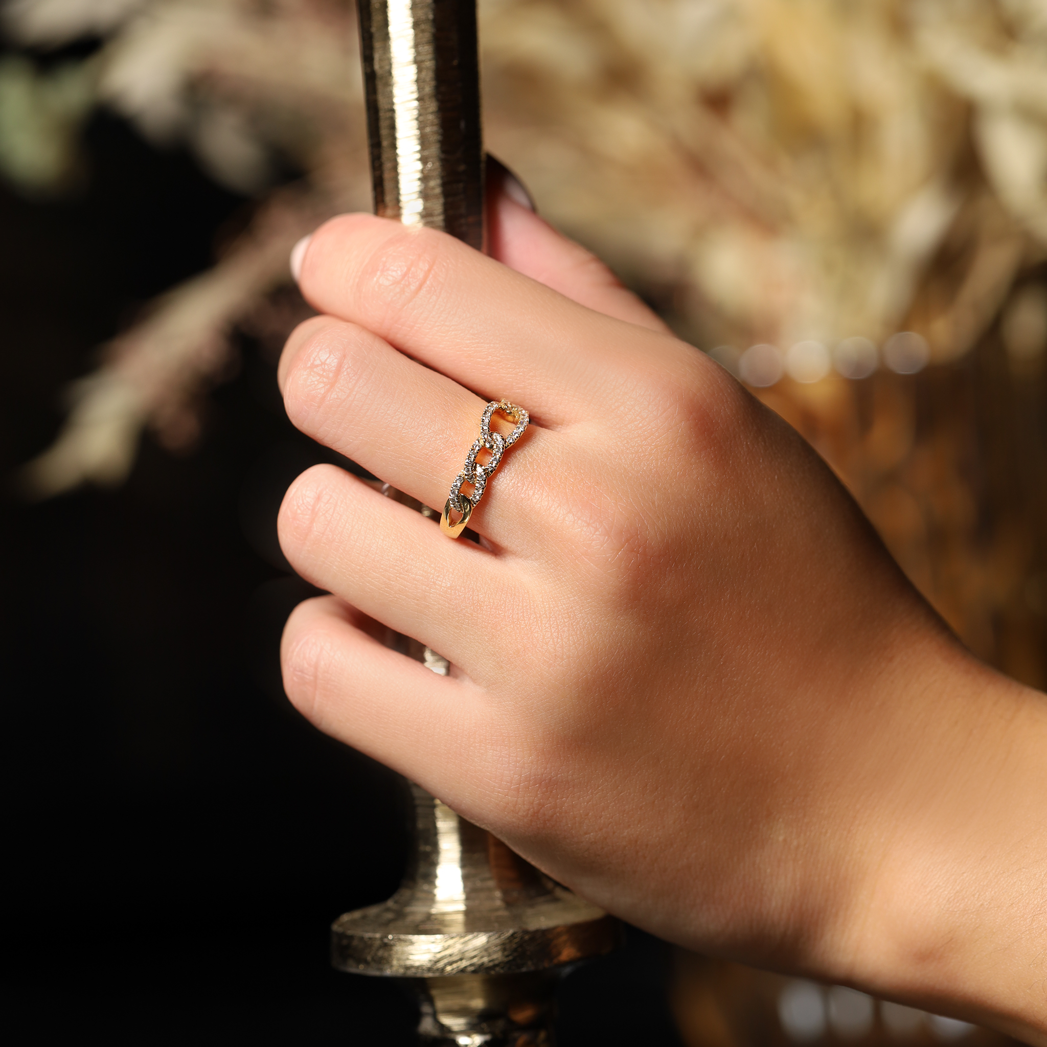 HALF ETERNITY TWIST RING