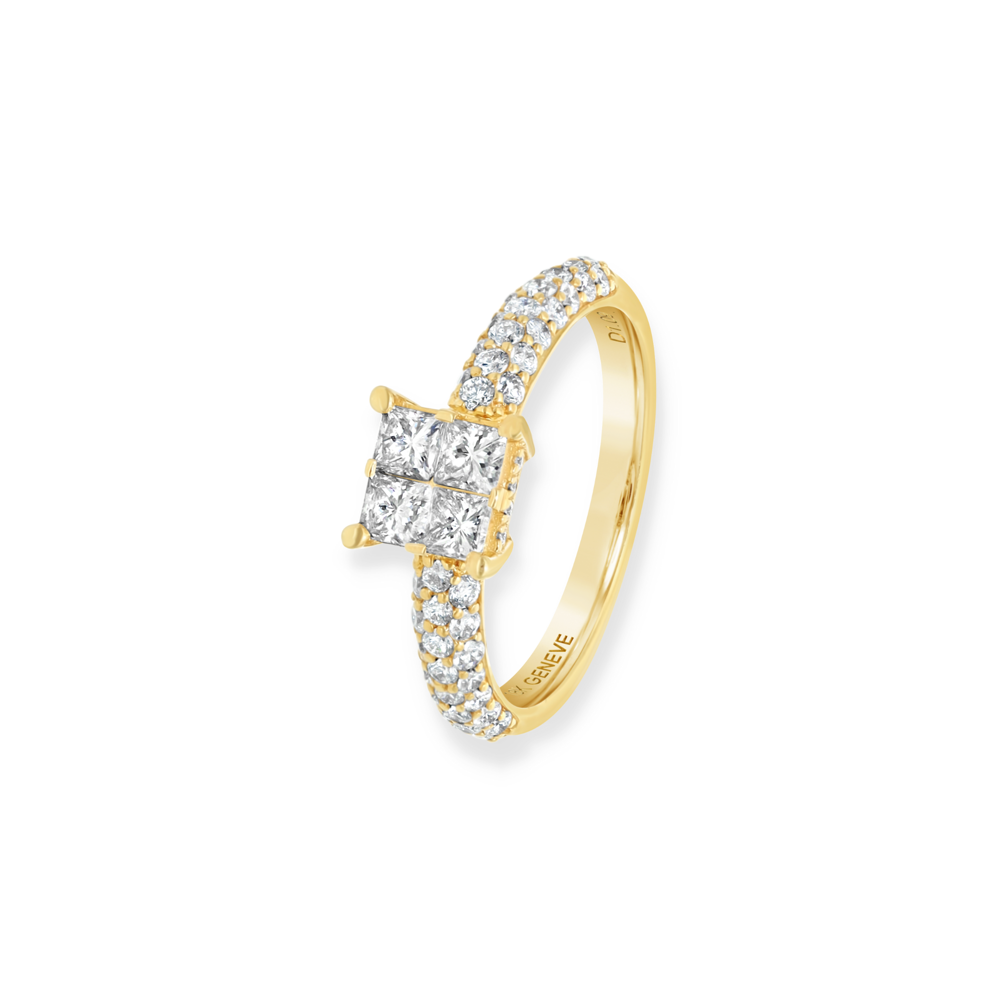 WHITE DIAMOND CLUSTER RING