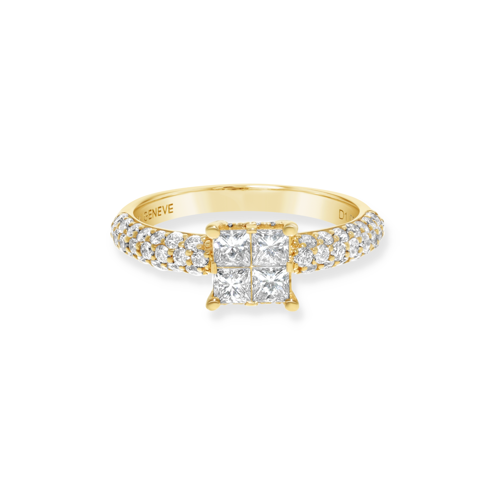 WHITE DIAMOND CLUSTER RING