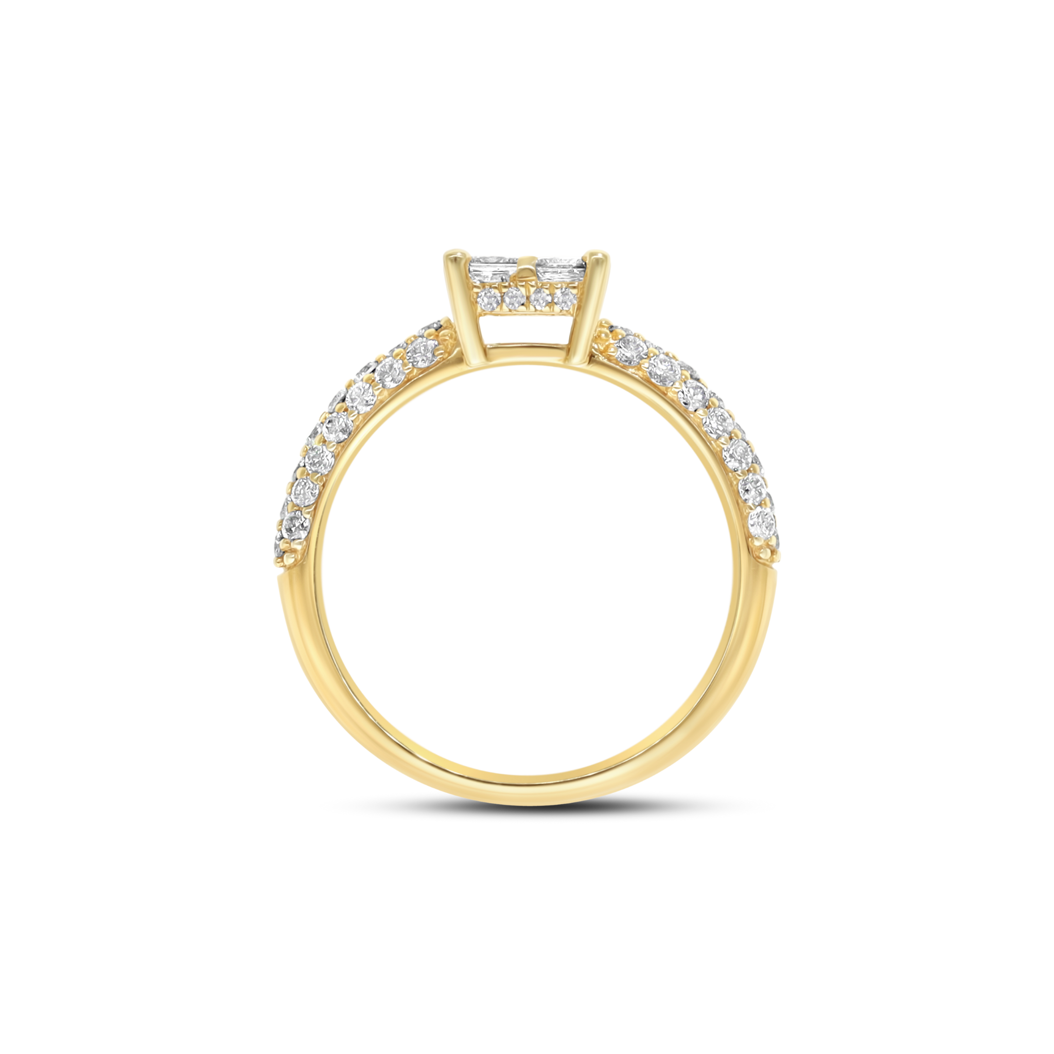 WHITE DIAMOND CLUSTER RING