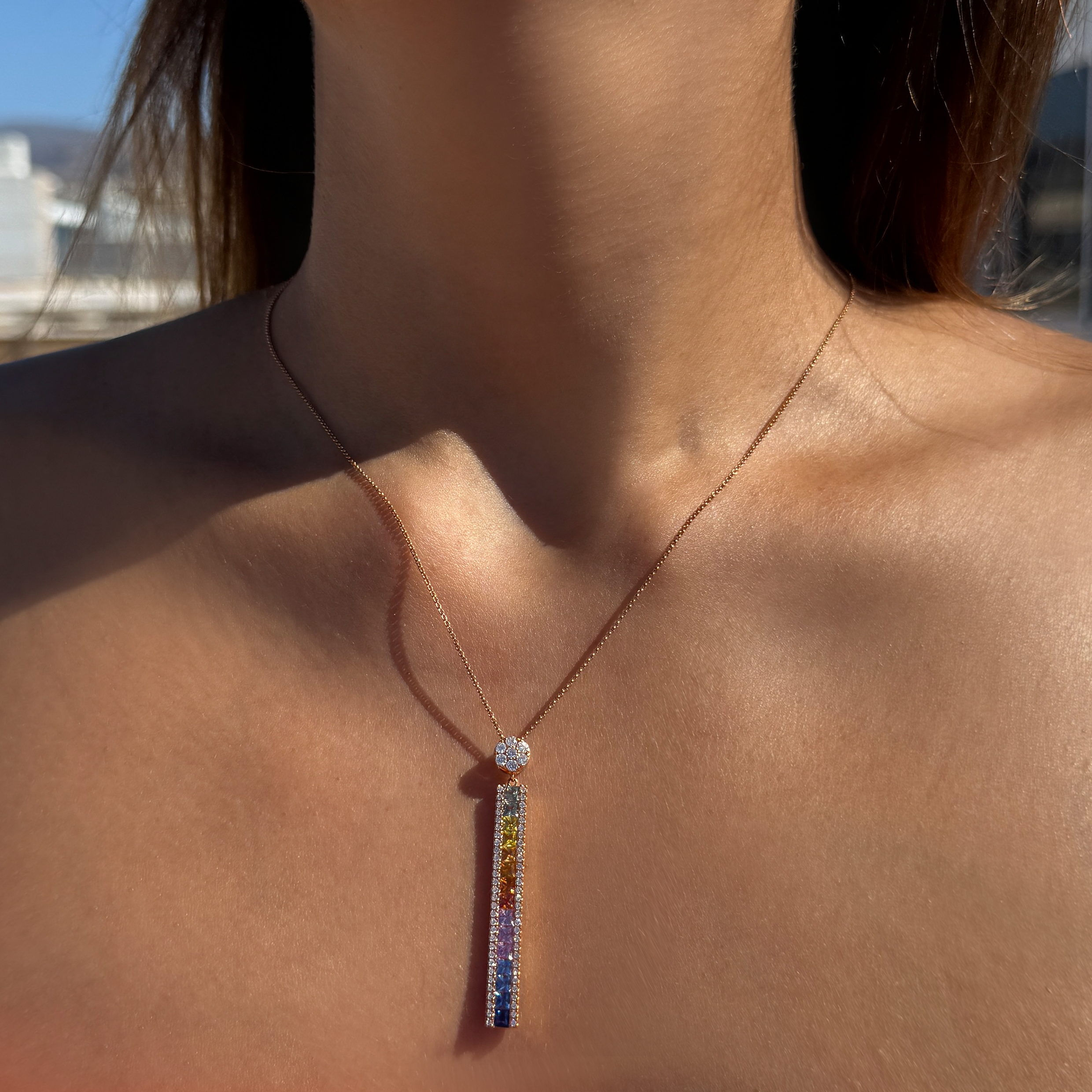 RAINBOW CLUSTER NECKLACE