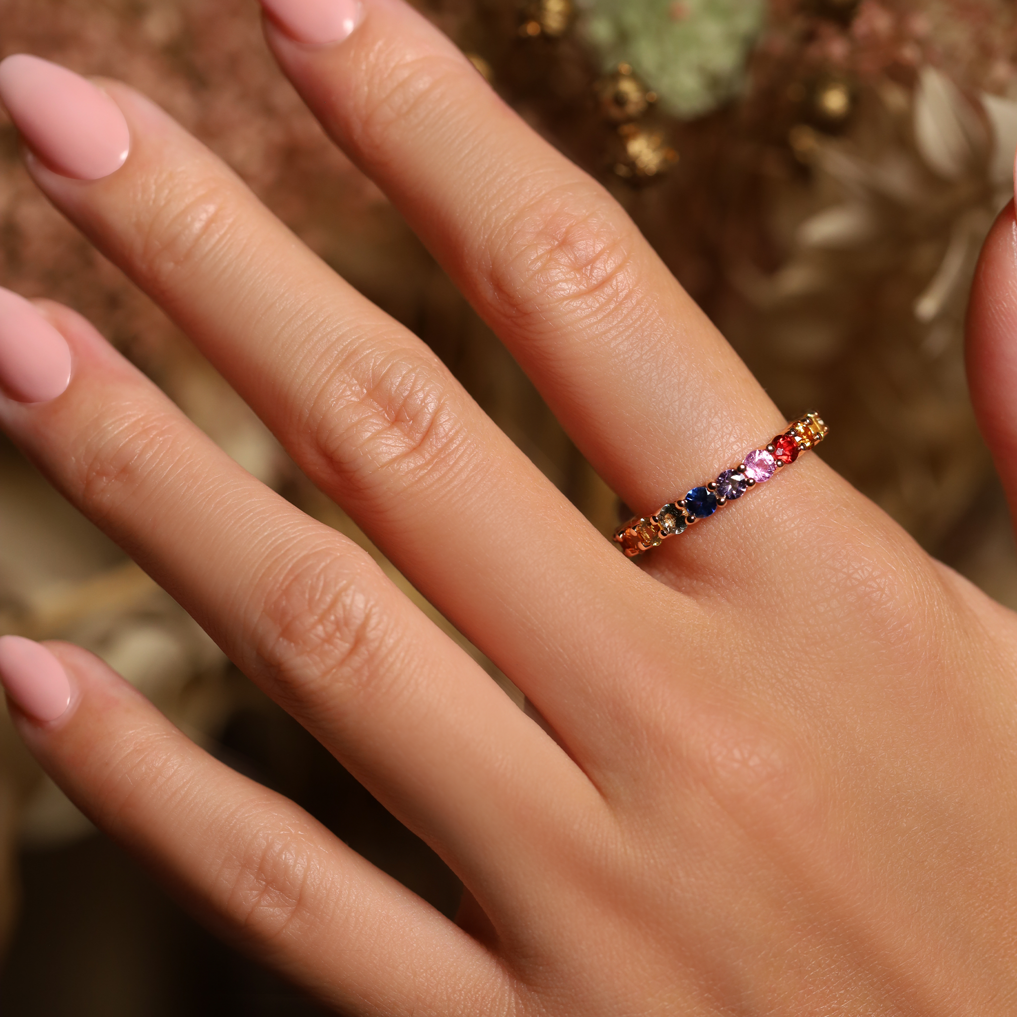 RAINBOW ETERNITY RING