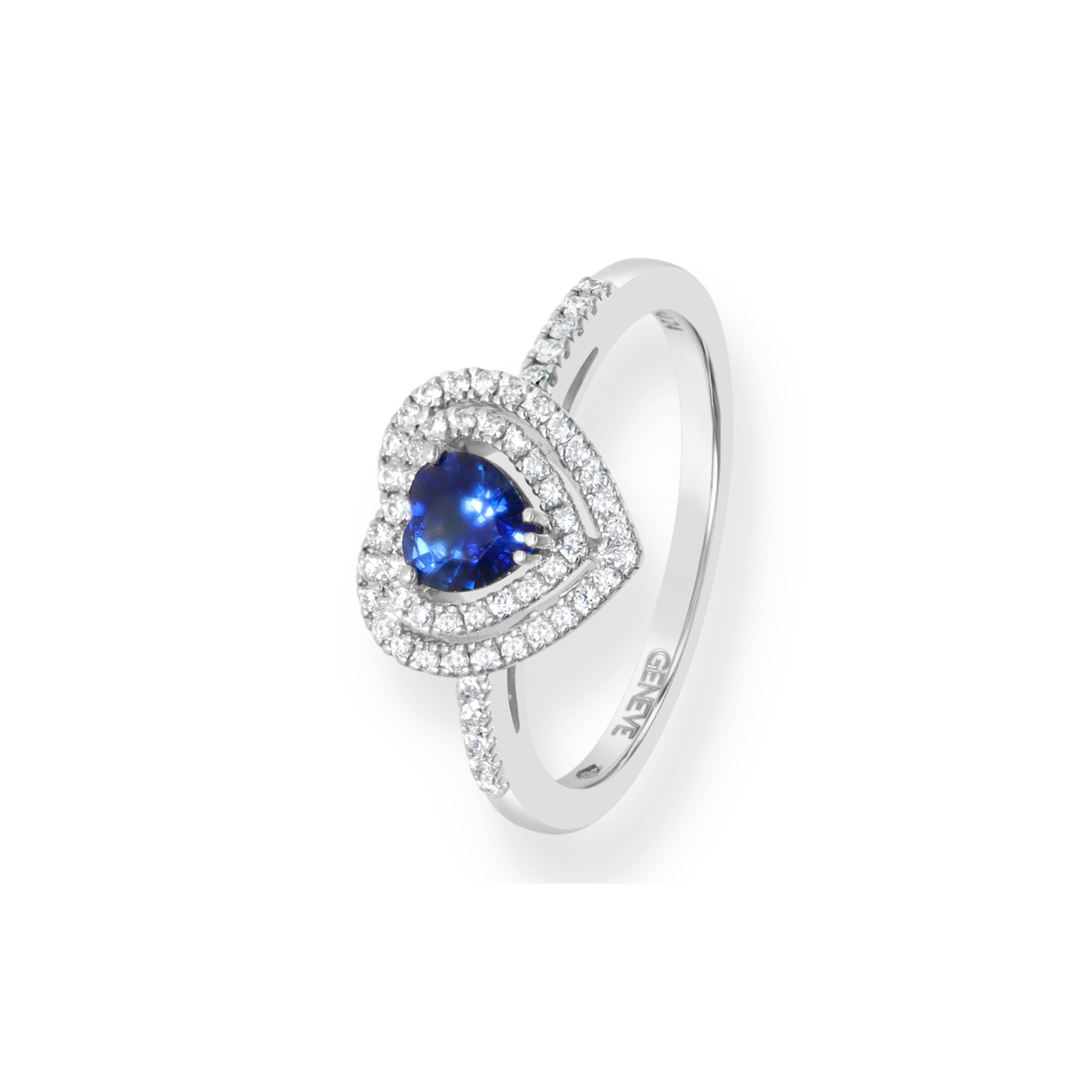 WHITE GOLD HEART RING