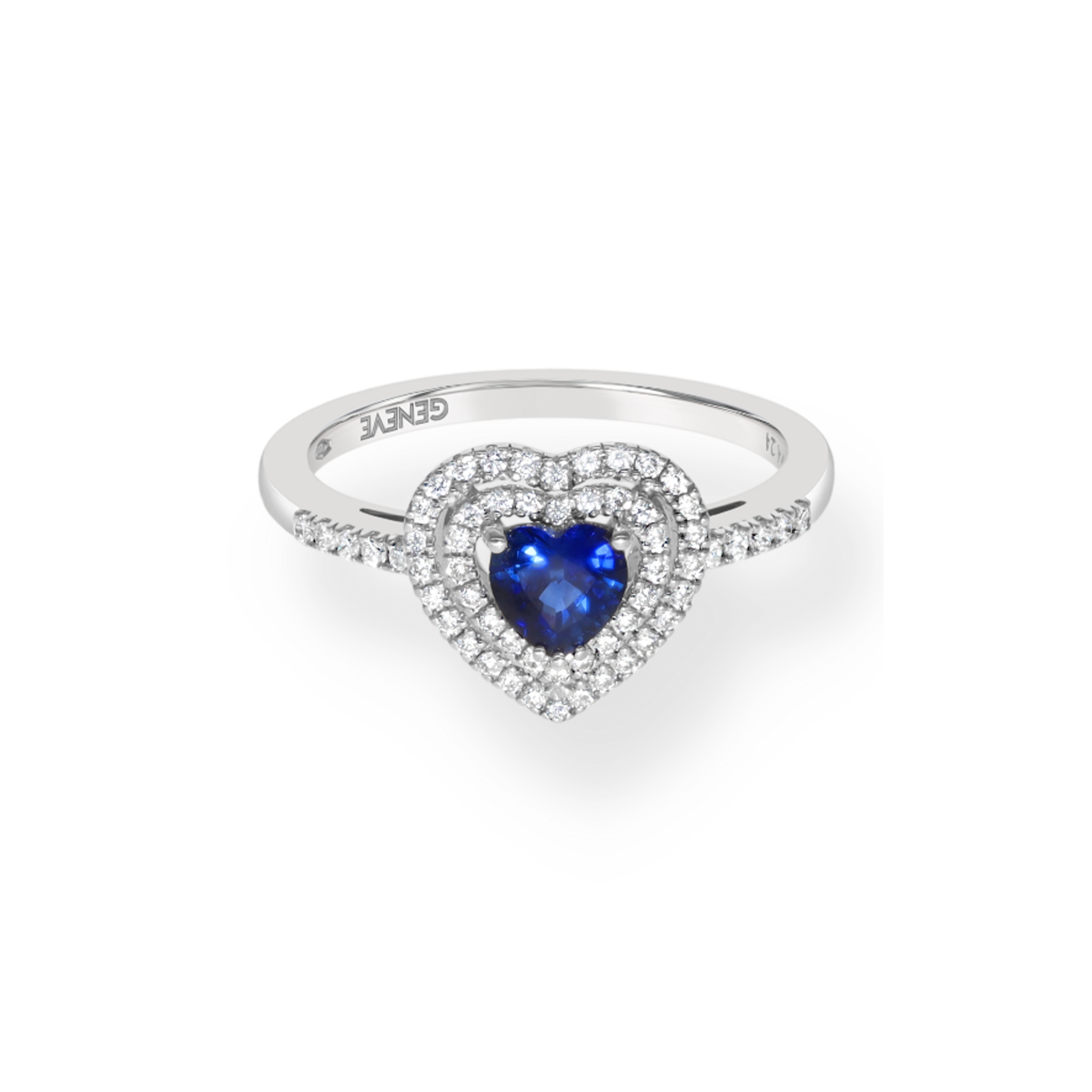 WHITE GOLD HEART RING