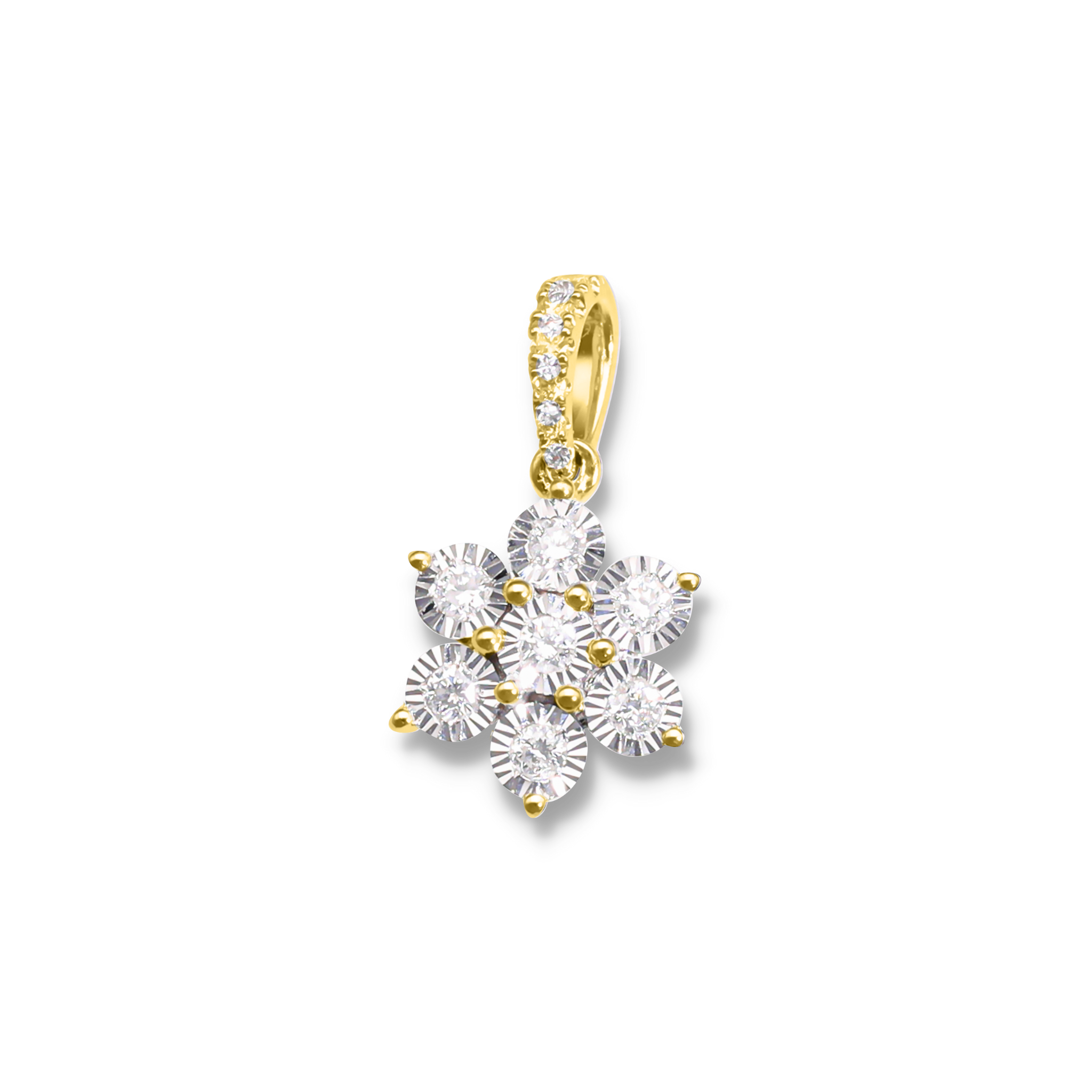 WHITE DIAMOND CLUSTER PENDANT