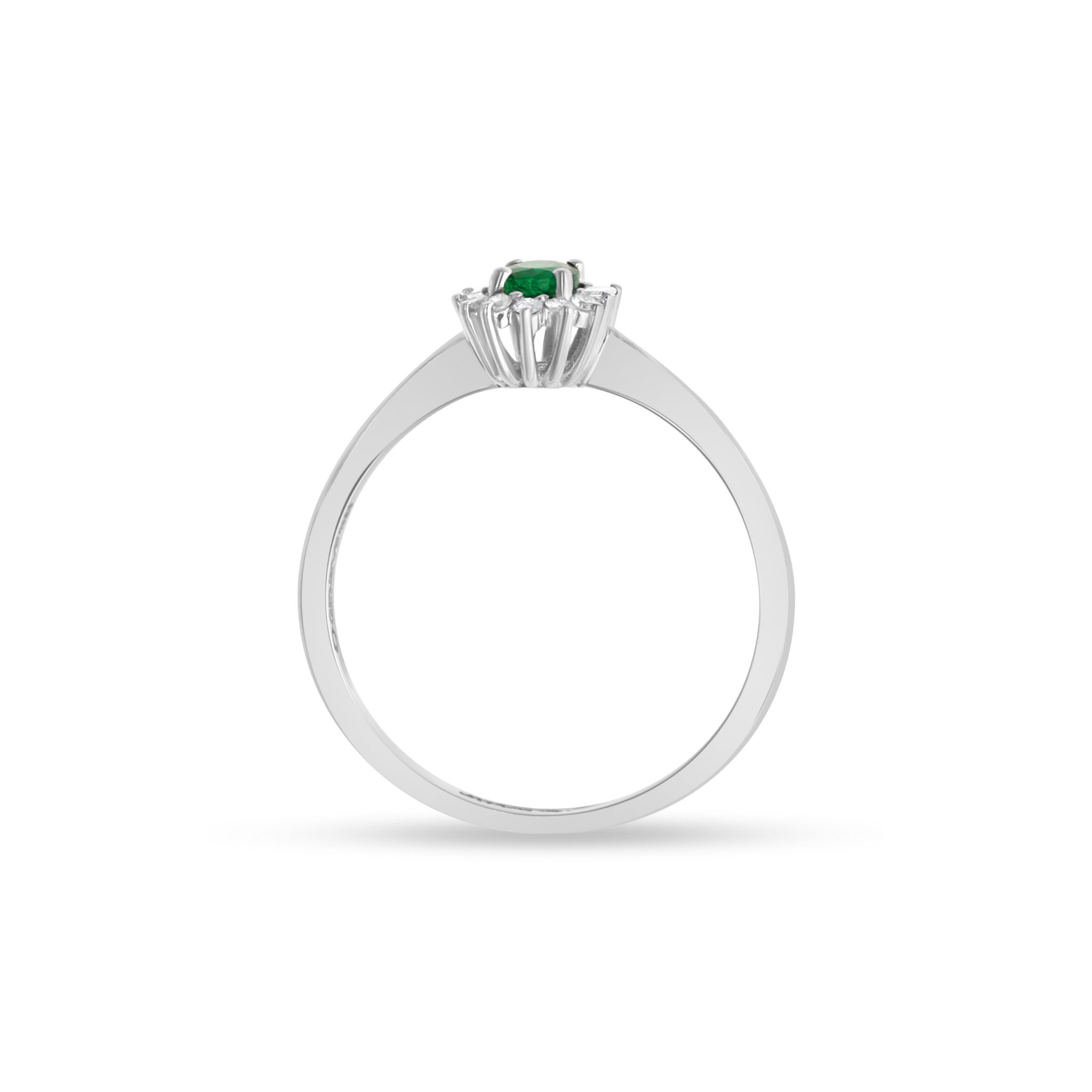 WHITE GOLD HALO RING