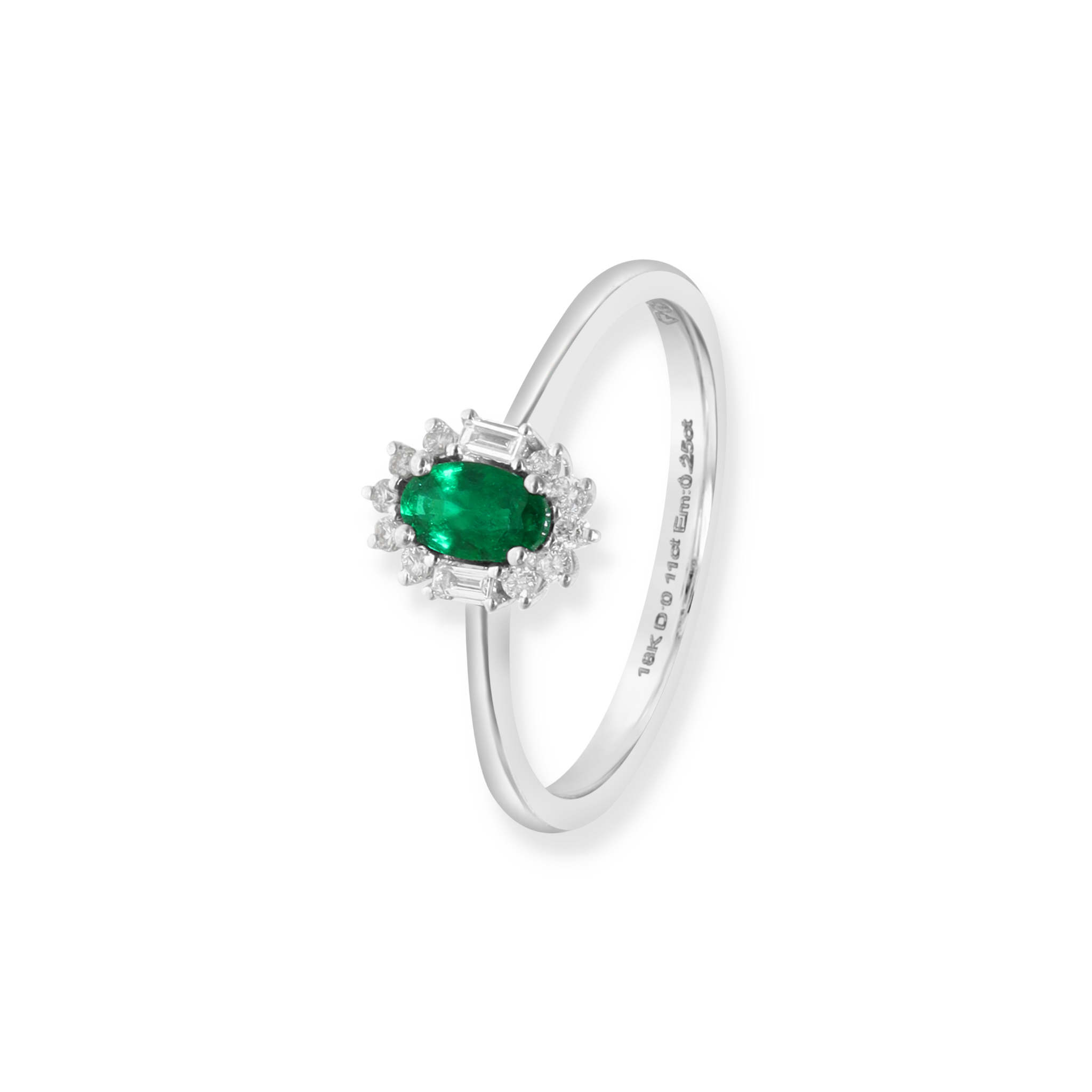 WHITE GOLD HALO RING