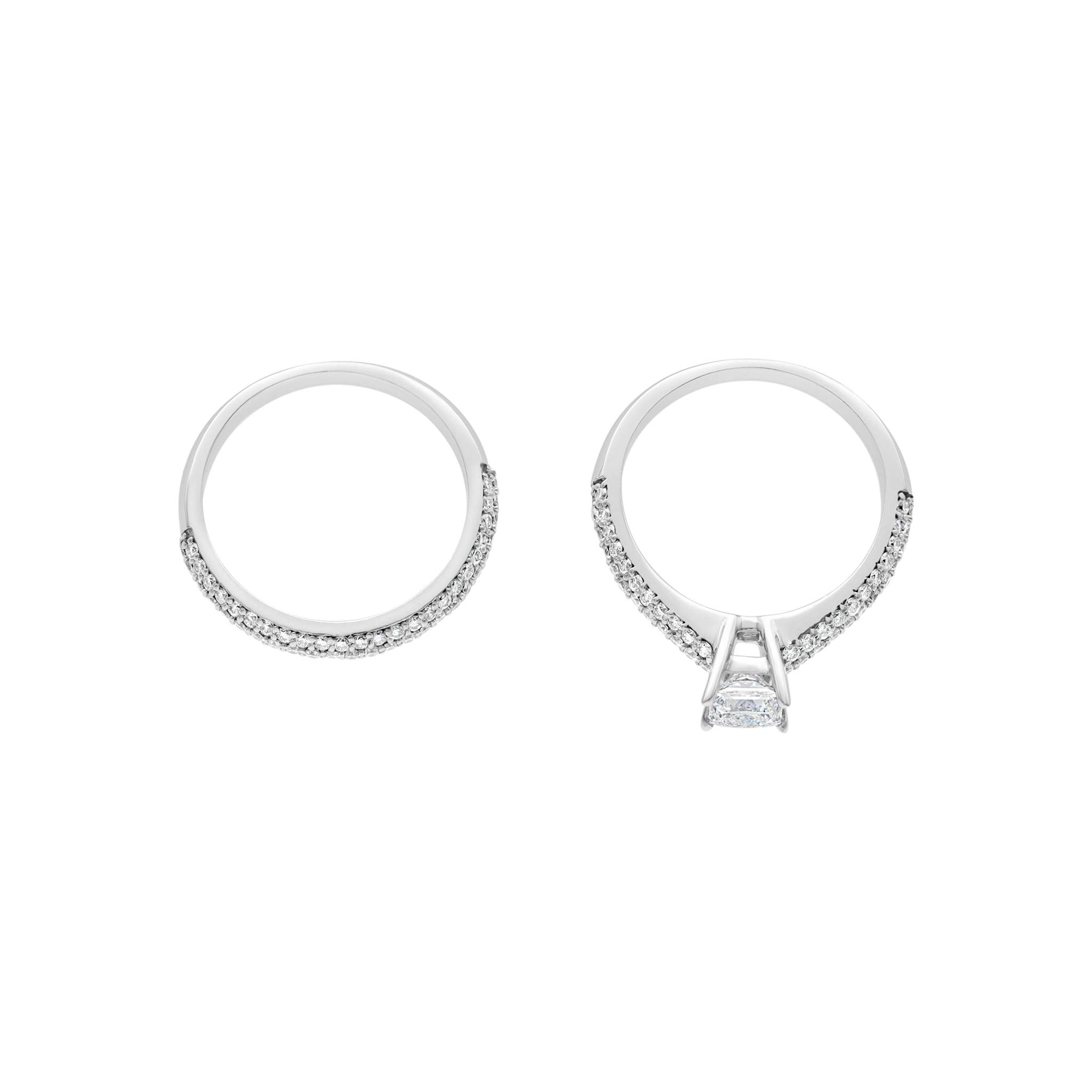 WHITE GOLD ENGAGEMENT SET