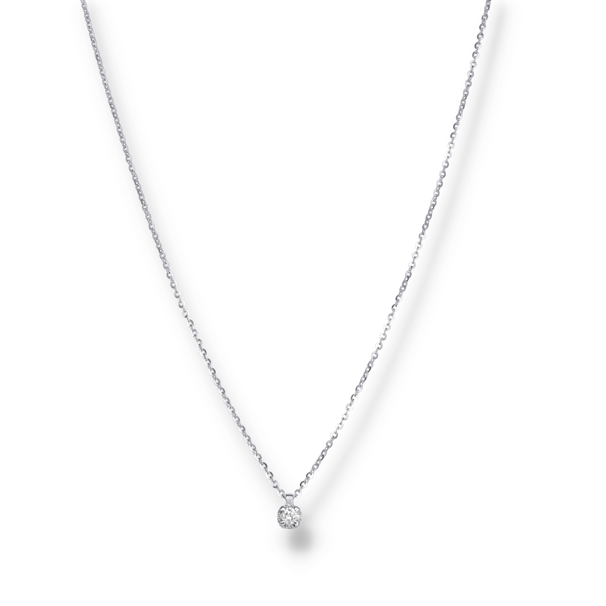 WHITE DIAMOND CLUSTER NECKLACE