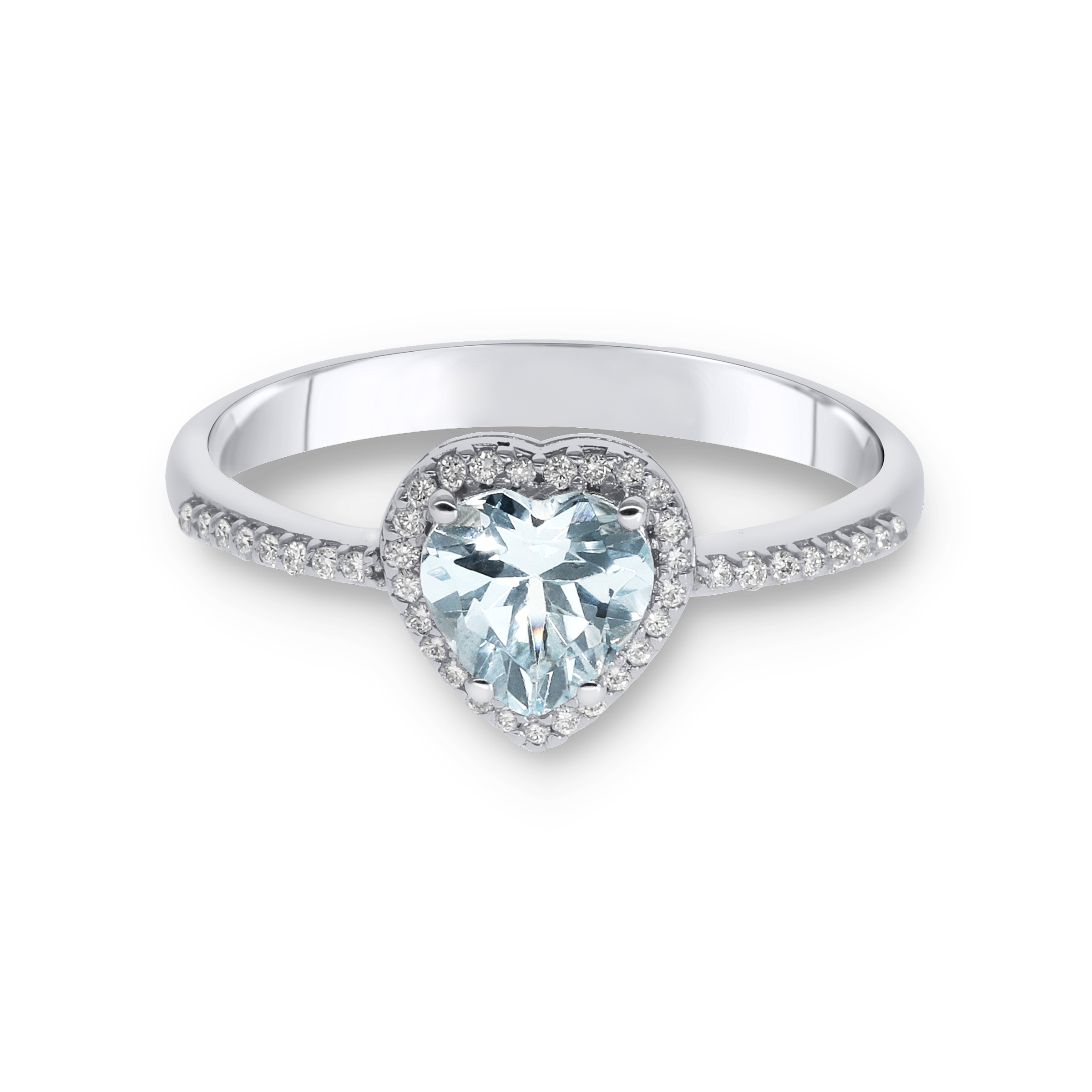 WHITE GOLD HEART RING