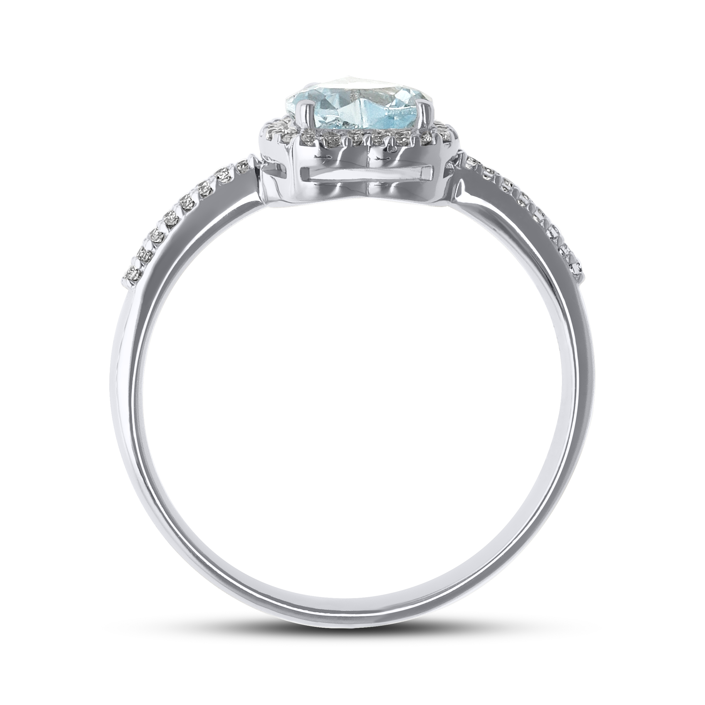 WHITE GOLD HEART RING