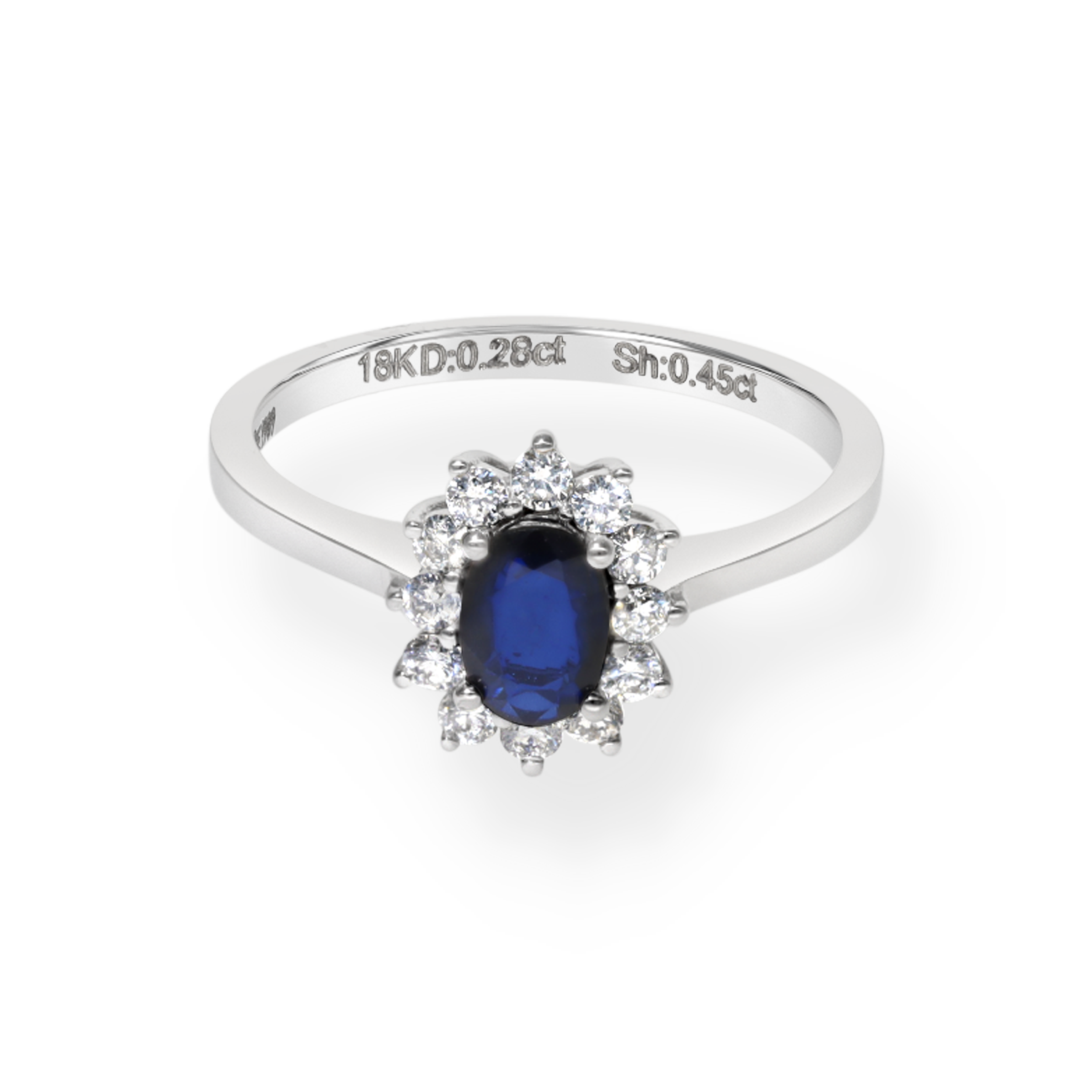 WHITE DIAMOND HALO RING
