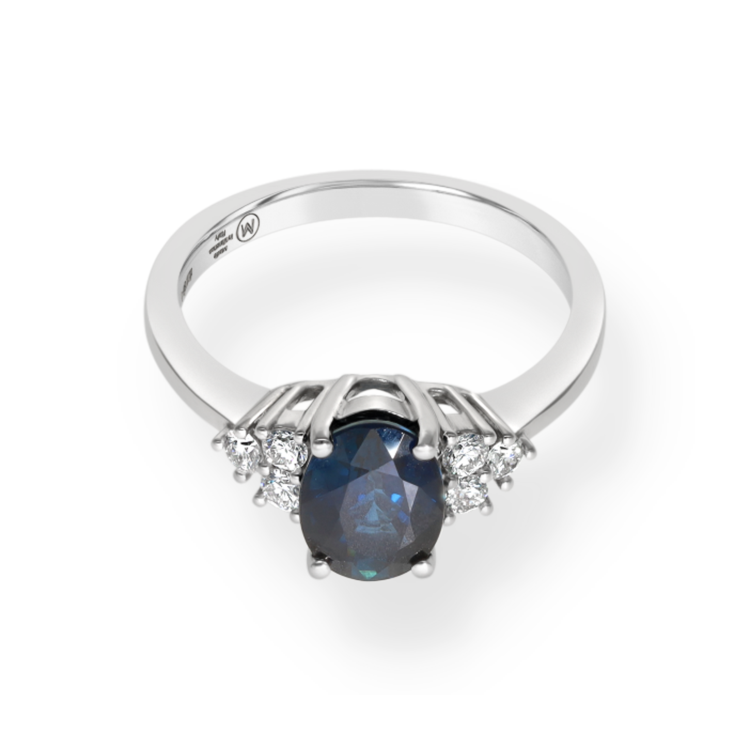 WHITE GOLD HALO RING