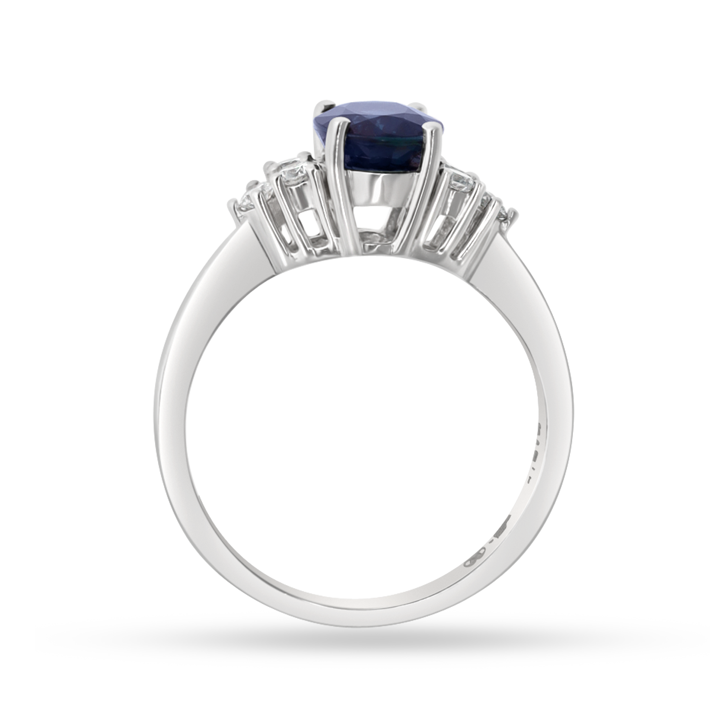 WHITE GOLD HALO RING