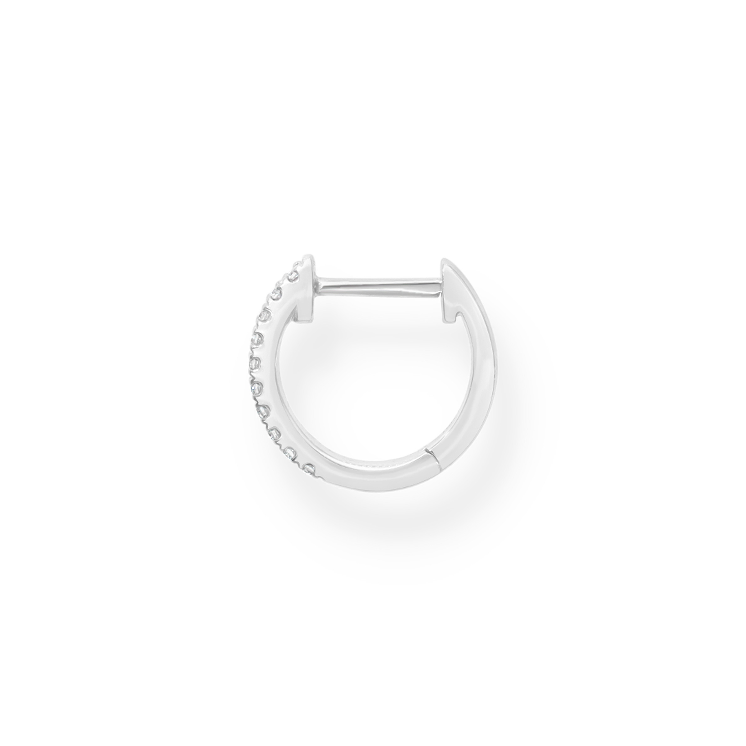 WHITE DIAMOND HOOP EARRINGS